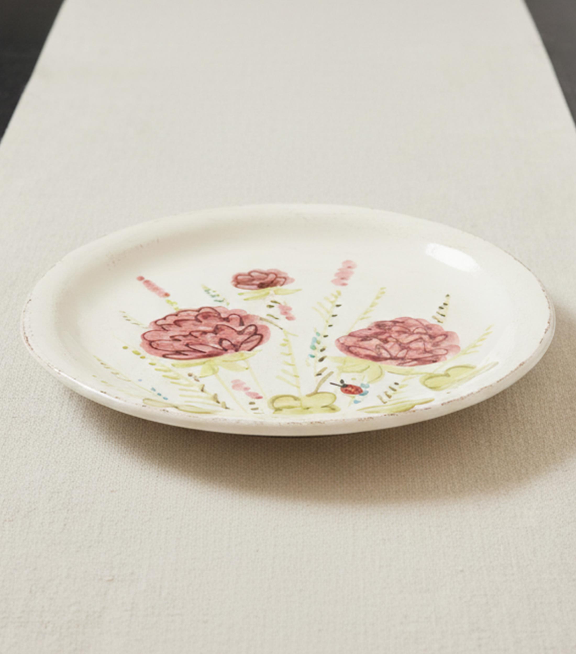 Plato para ensalada Prato Flor Rosa