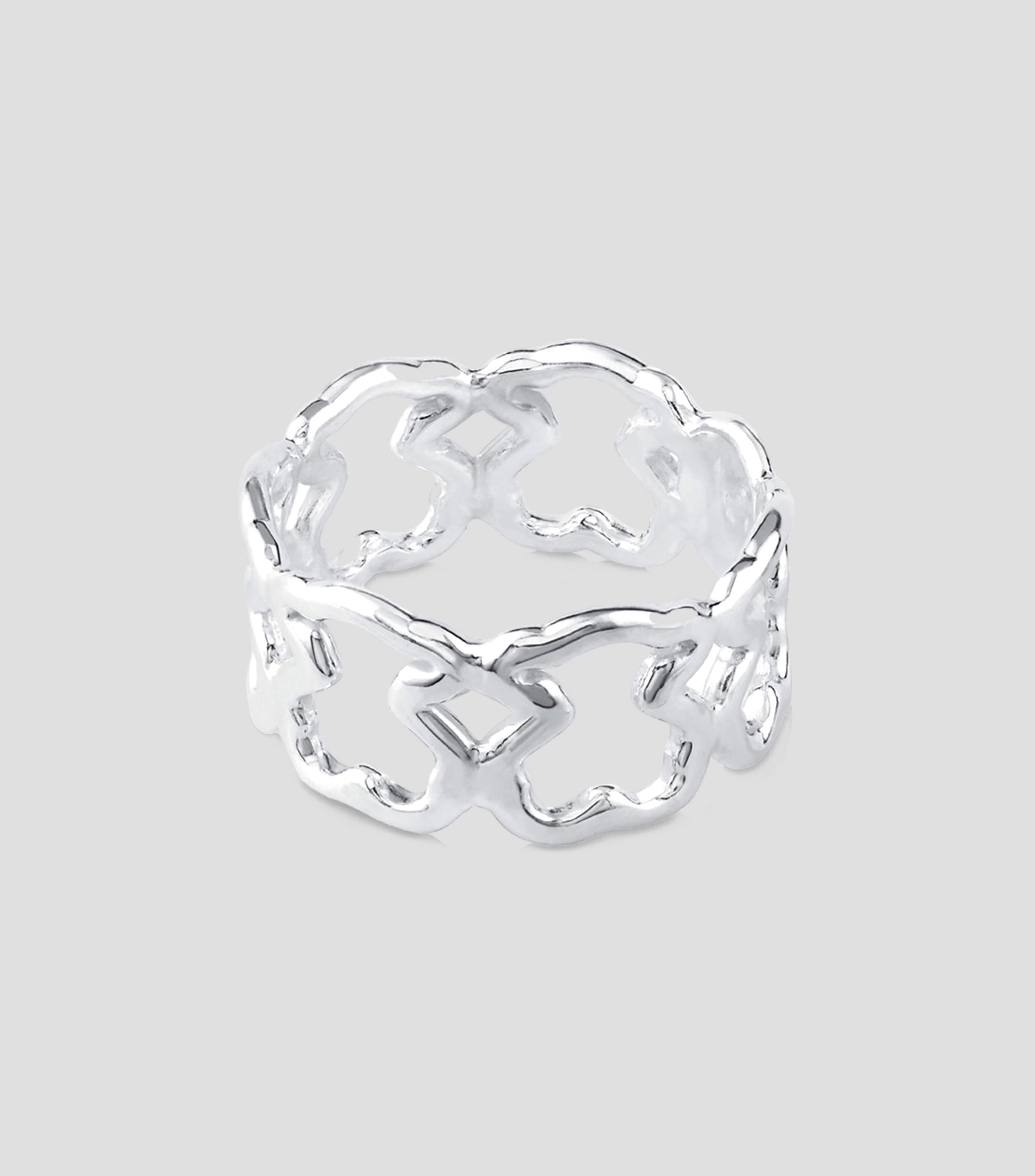 Tous Anillo en plata New Carrusel con osos Mujer Talla: 12