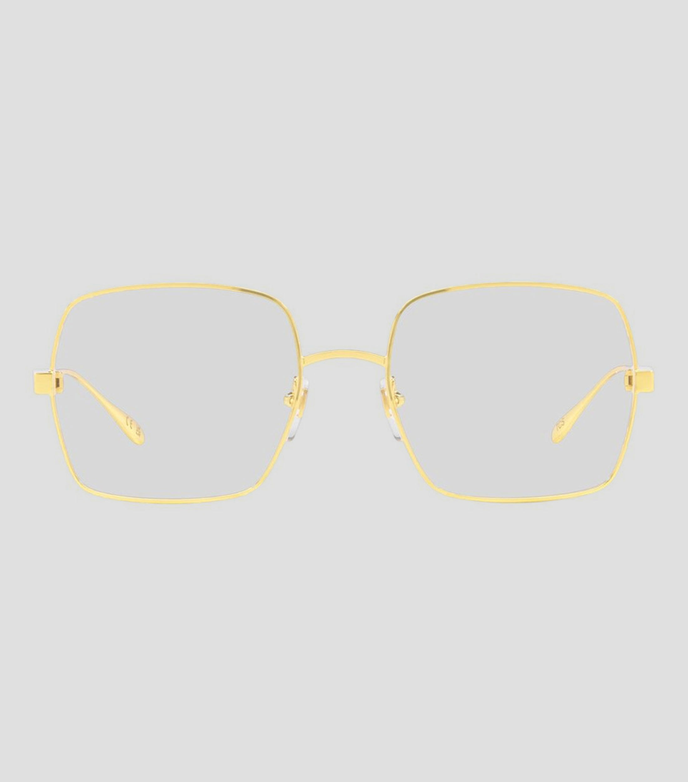Lentes oftálmicos cuadrados dorados Mujer