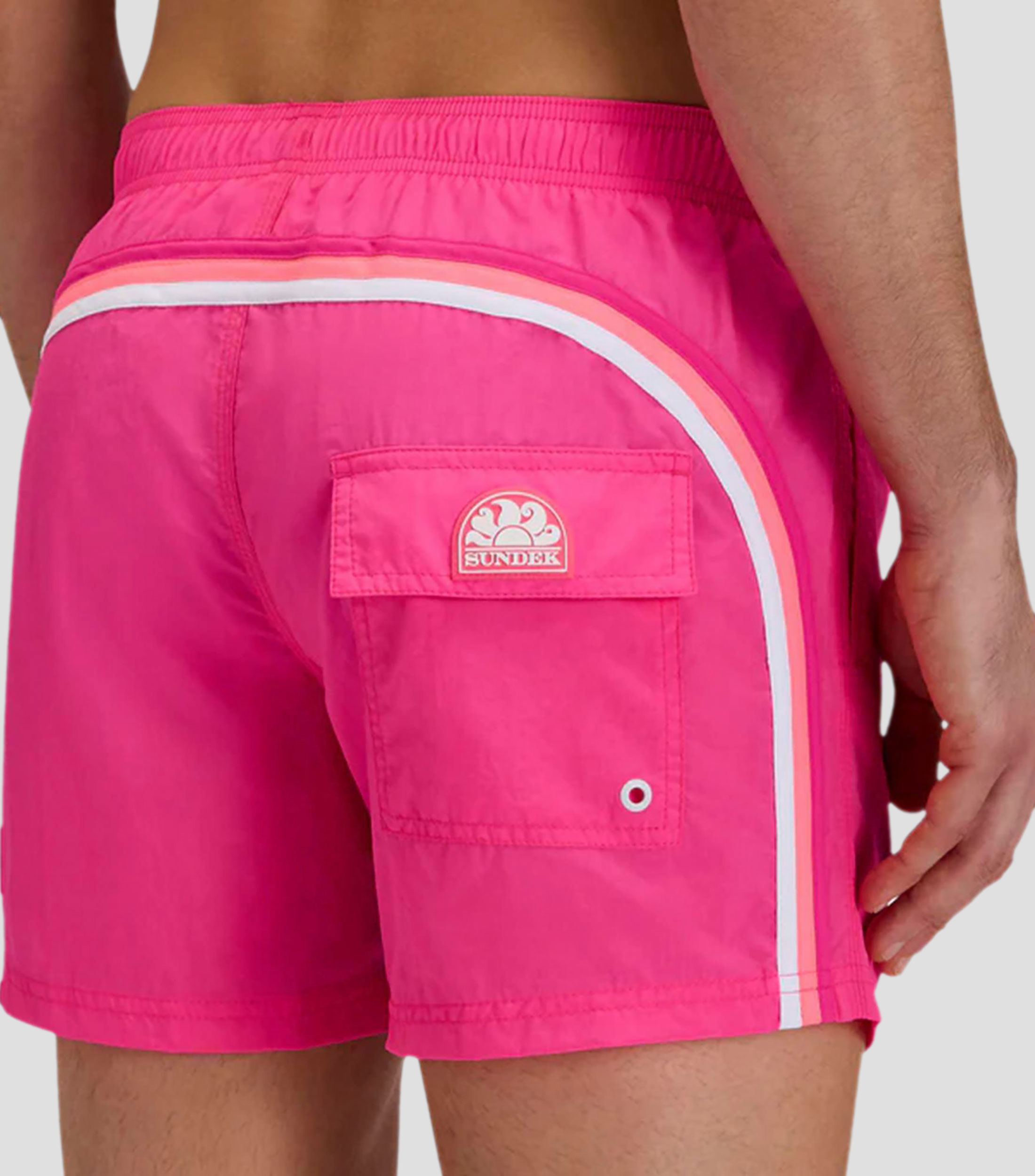 Traje de Baño corto Crinkled liso Hombre