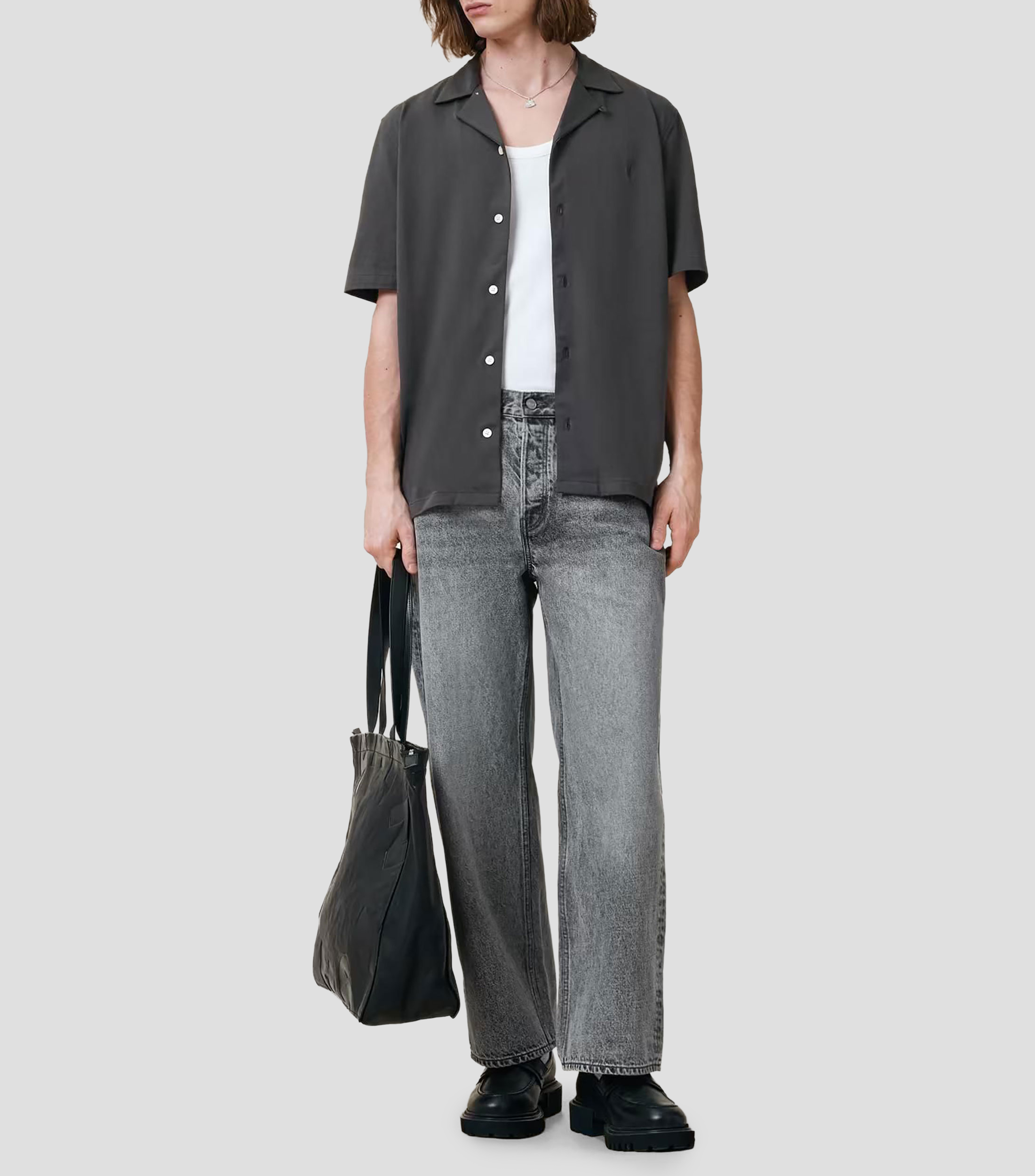 Camisa Hudson lisa manga corta Hombre