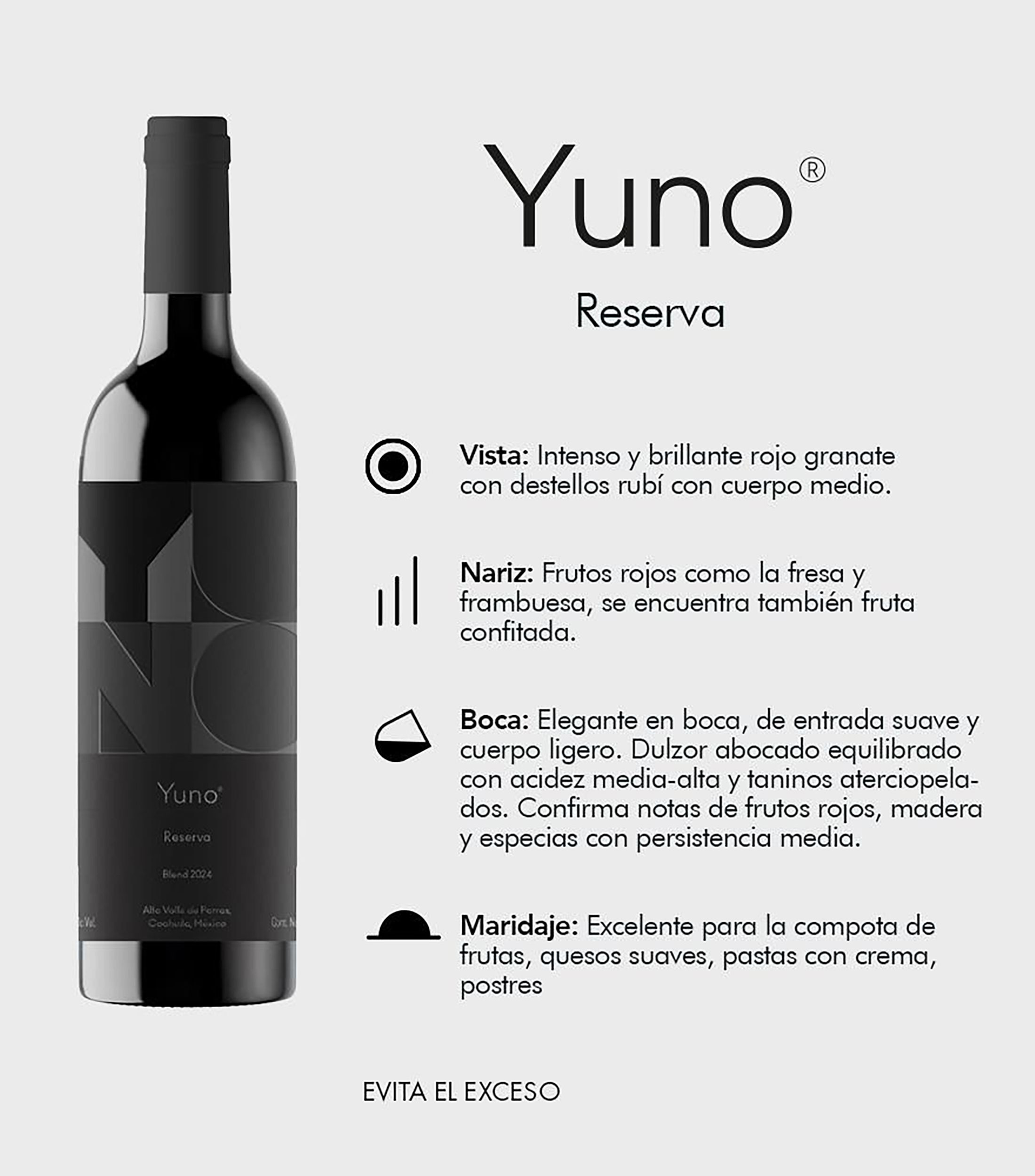 Vino Tinto Ensamble Yuno Reserva, México, 750 ml