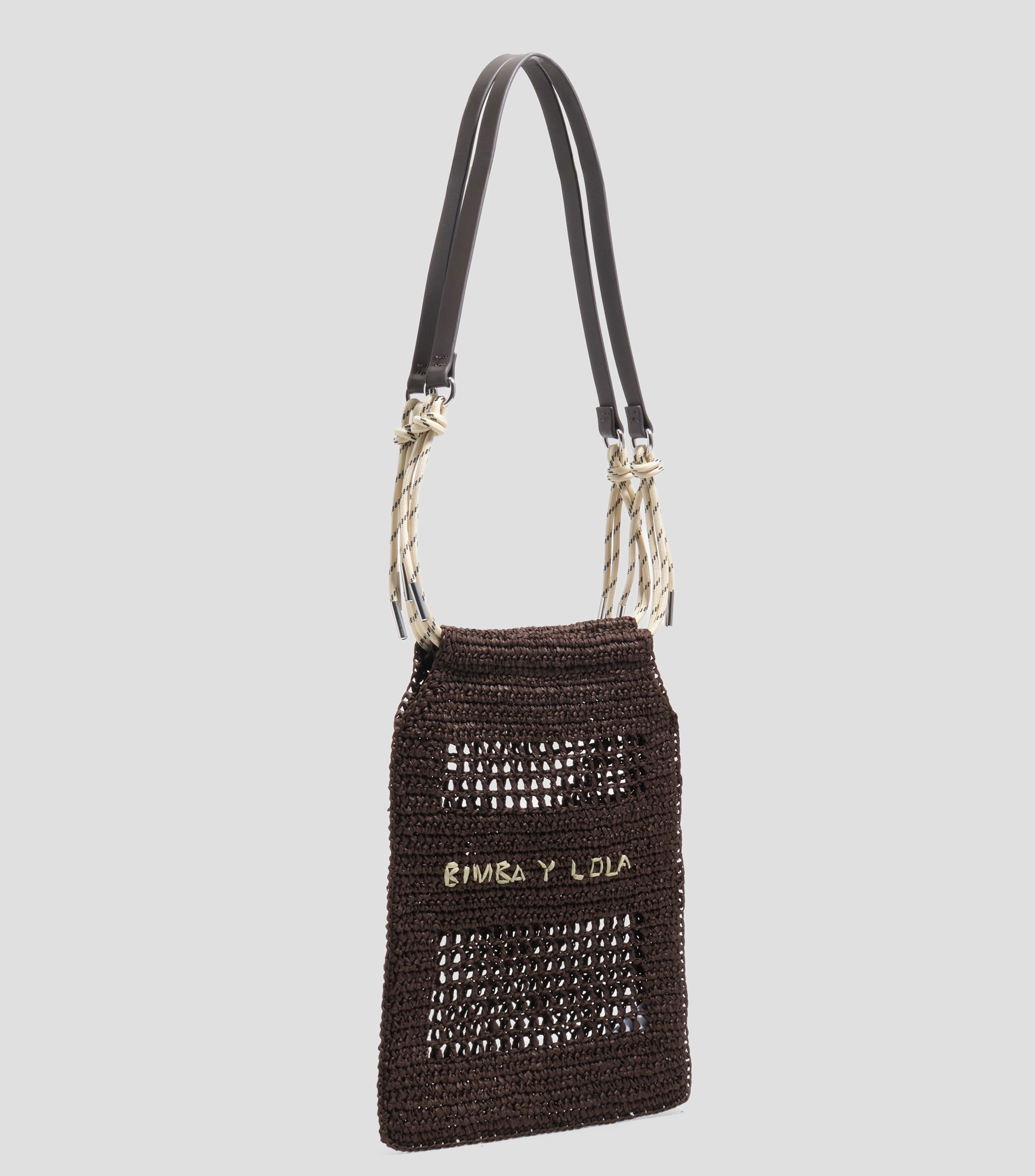 Bolsa shoulder pequeña con microdiseños Mujer