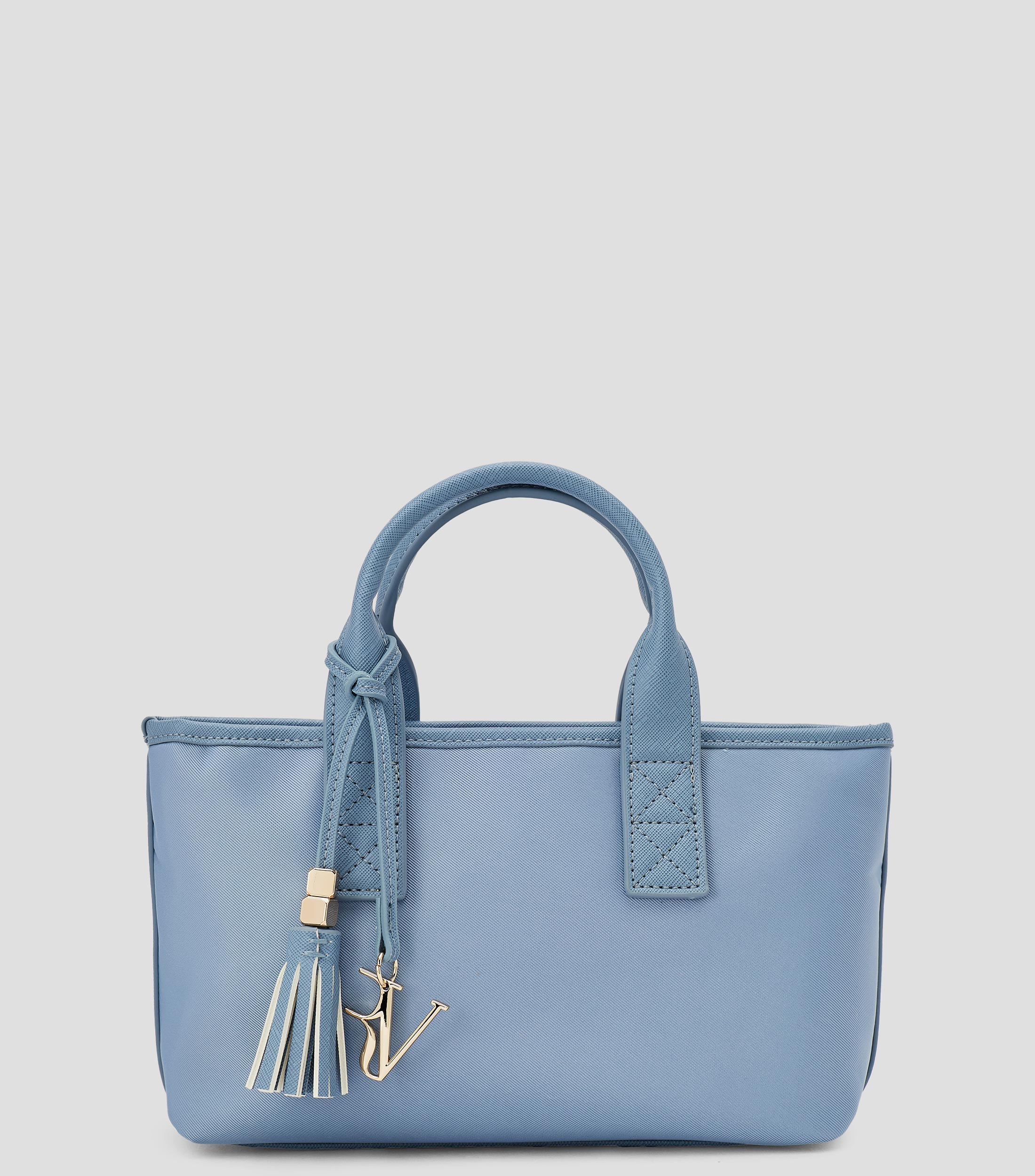 Bolsa tote azul mini Dafne lisa Mujer