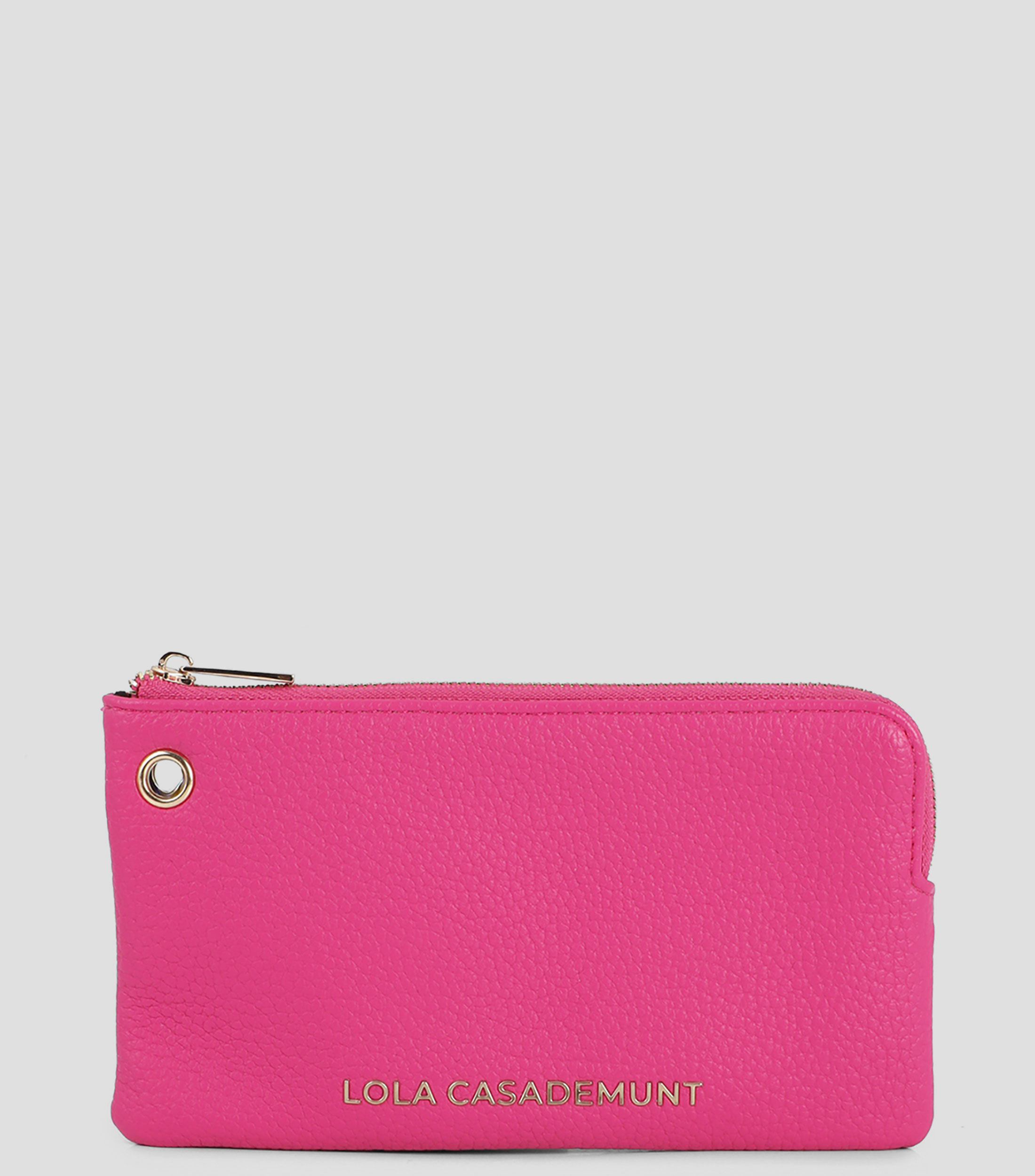 Bolsa wristlet rosa liso Mujer