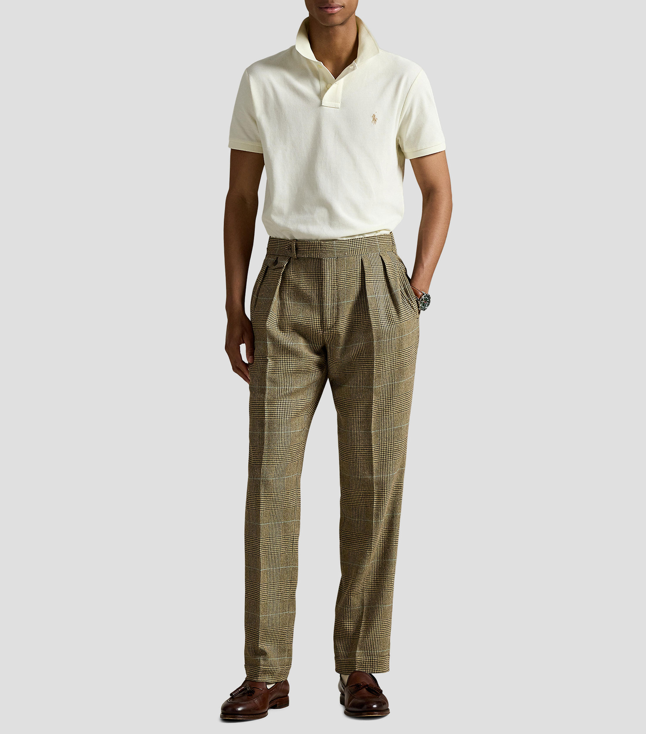 Playera polo manga corta lisa Hombre
