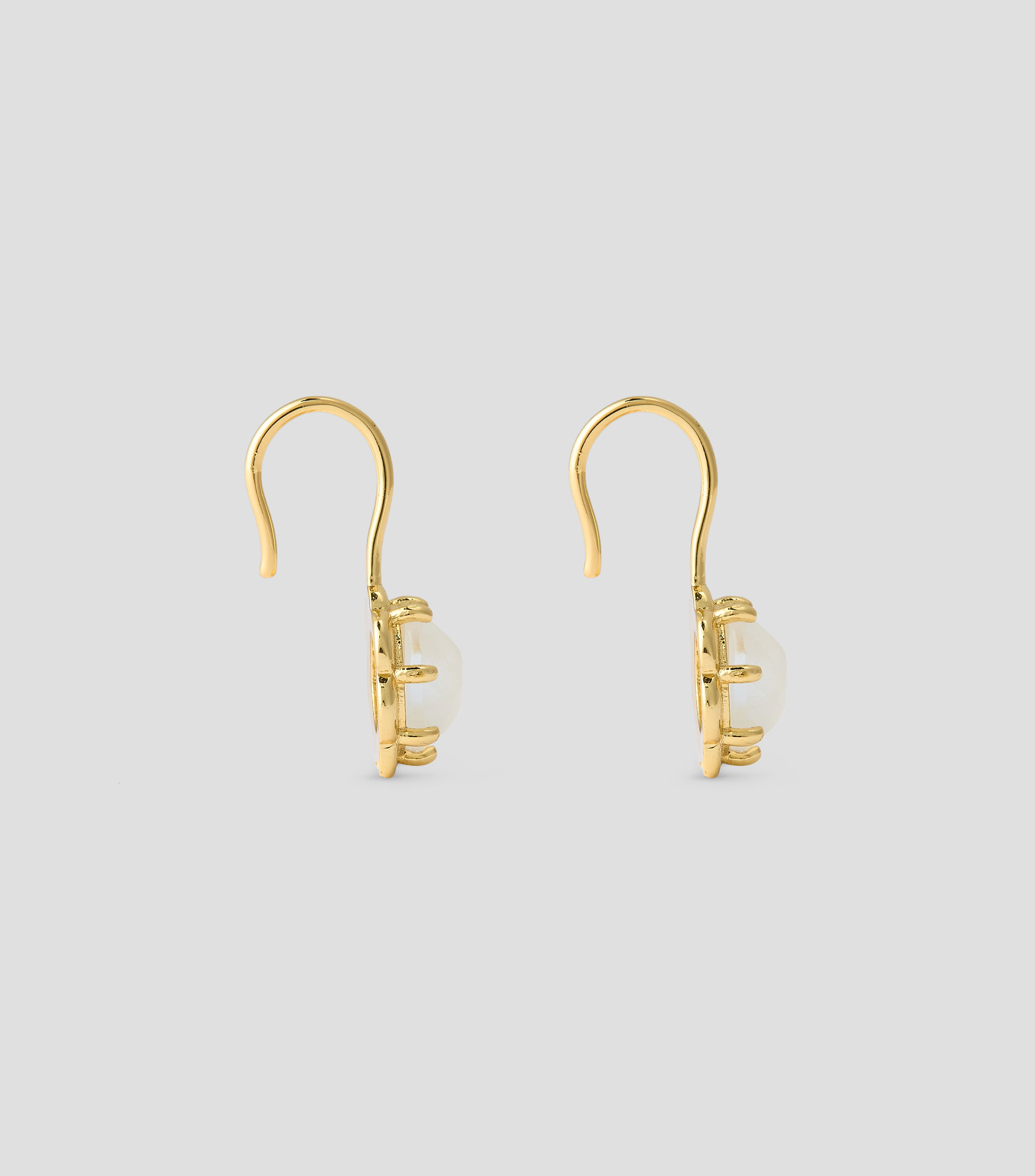 Aretes flor con cristal Mujer