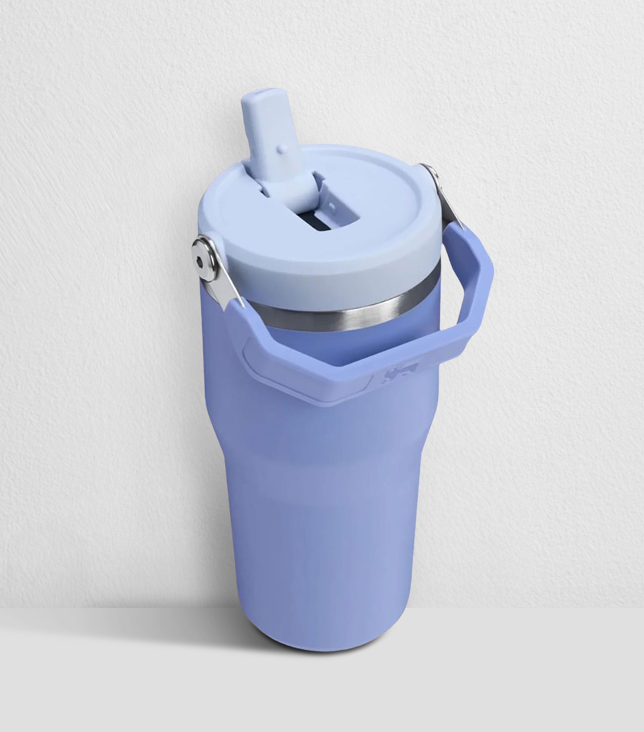 Termo Stanley Quencher Azul Acero Inoxidable con Popote, 591 ml