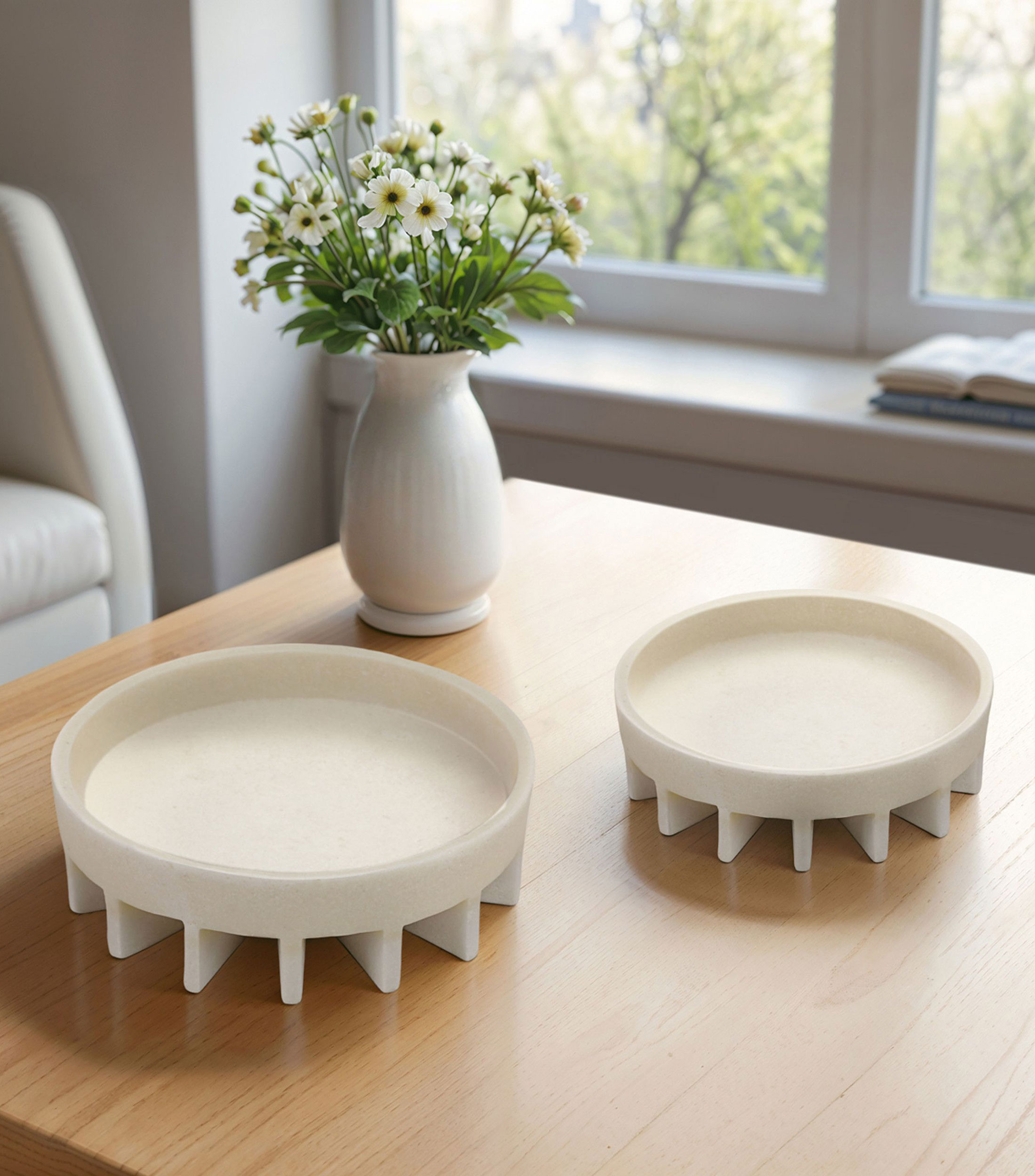 Set 2 centros de mesa Armonía en resina