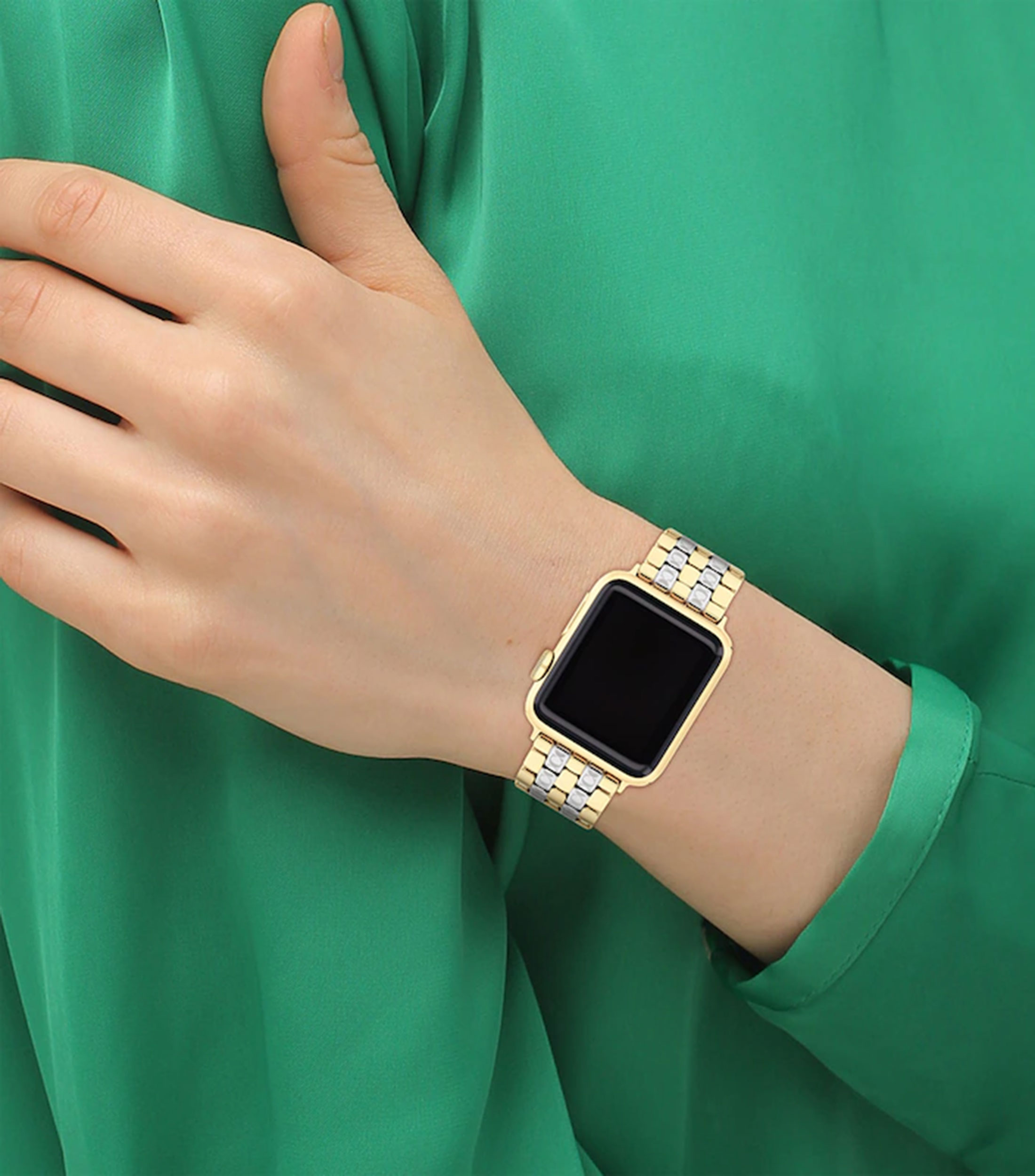 Extensible para Apple Watch en Acero inoxidable plateado, oro amarillo