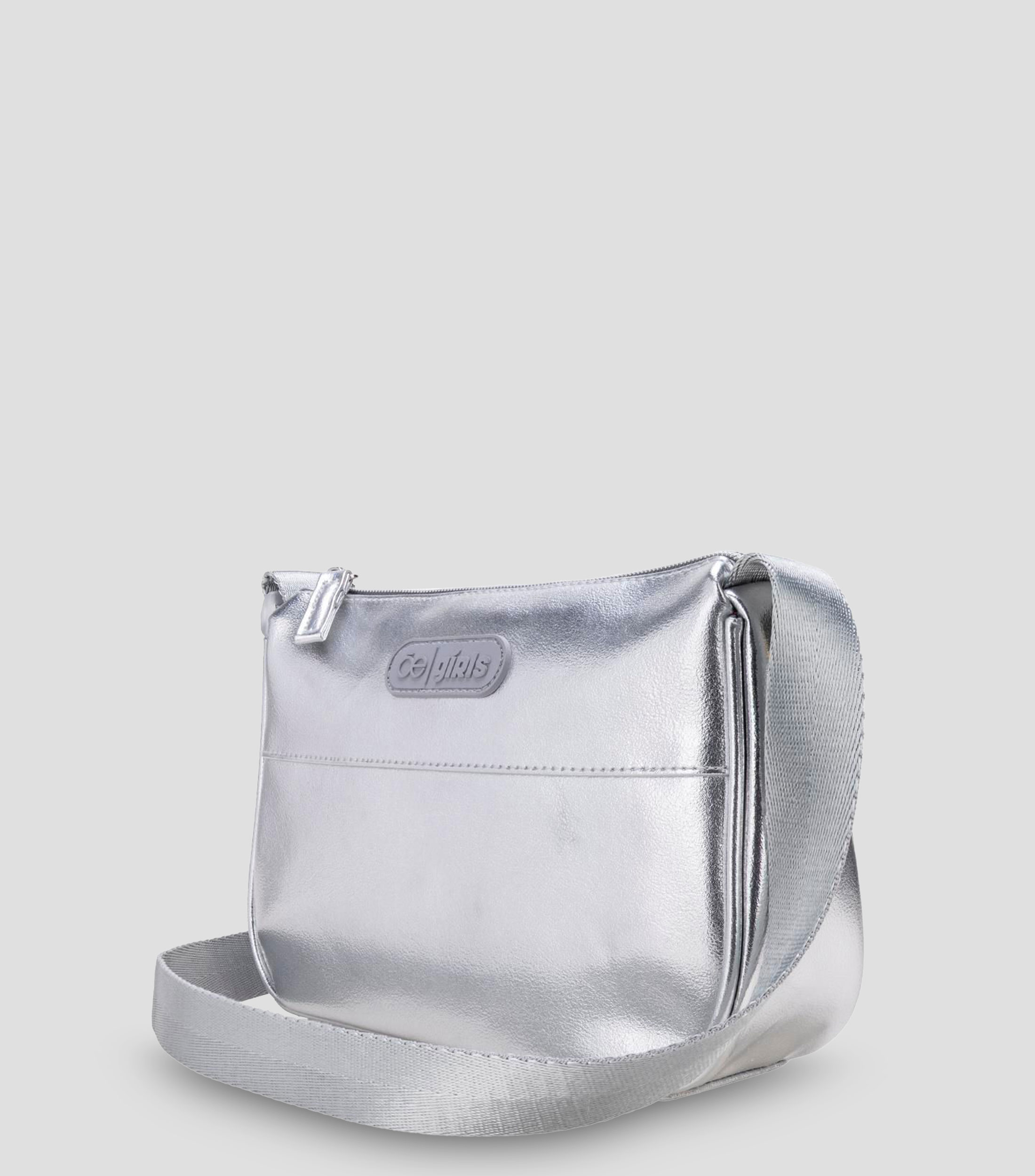 Bolsa crossbody plata lisa Niña