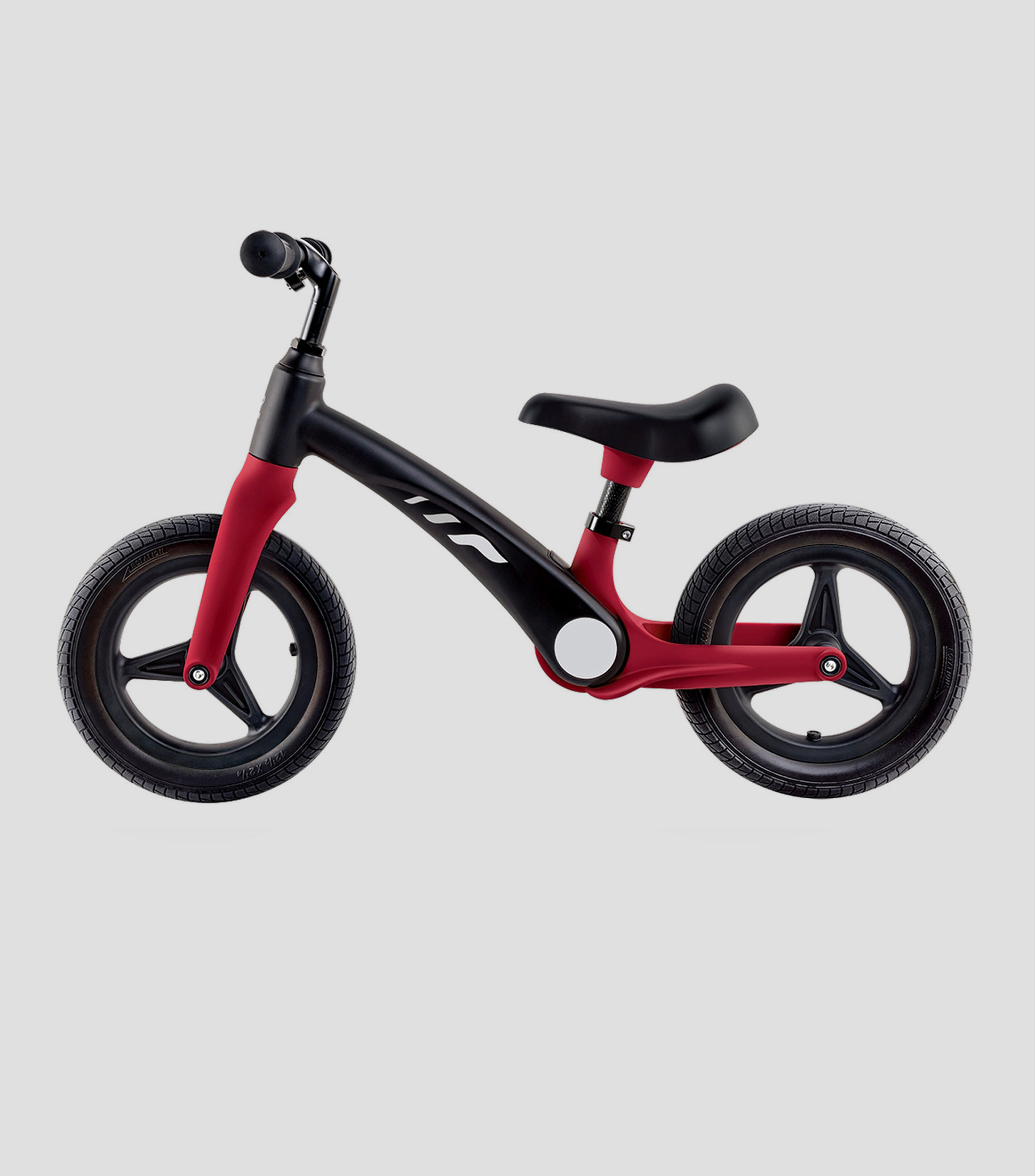 Bicicleta para bebé de equilibrio ligera sin pedales, roja