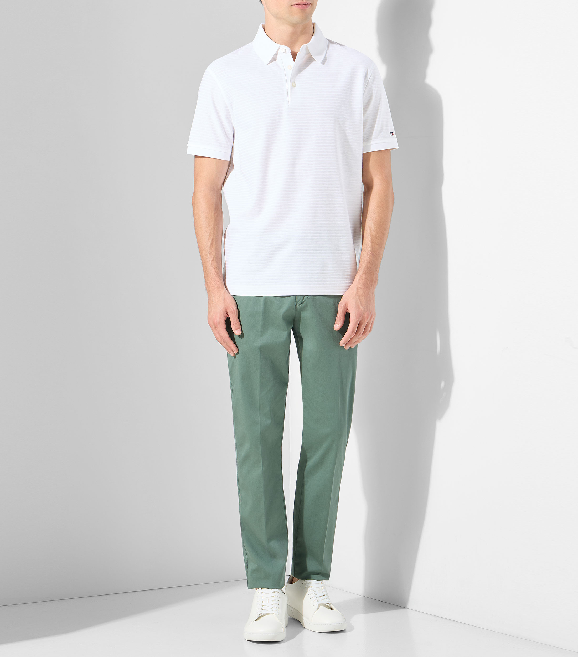 Playera tipo polo manga corta rayas Hombre