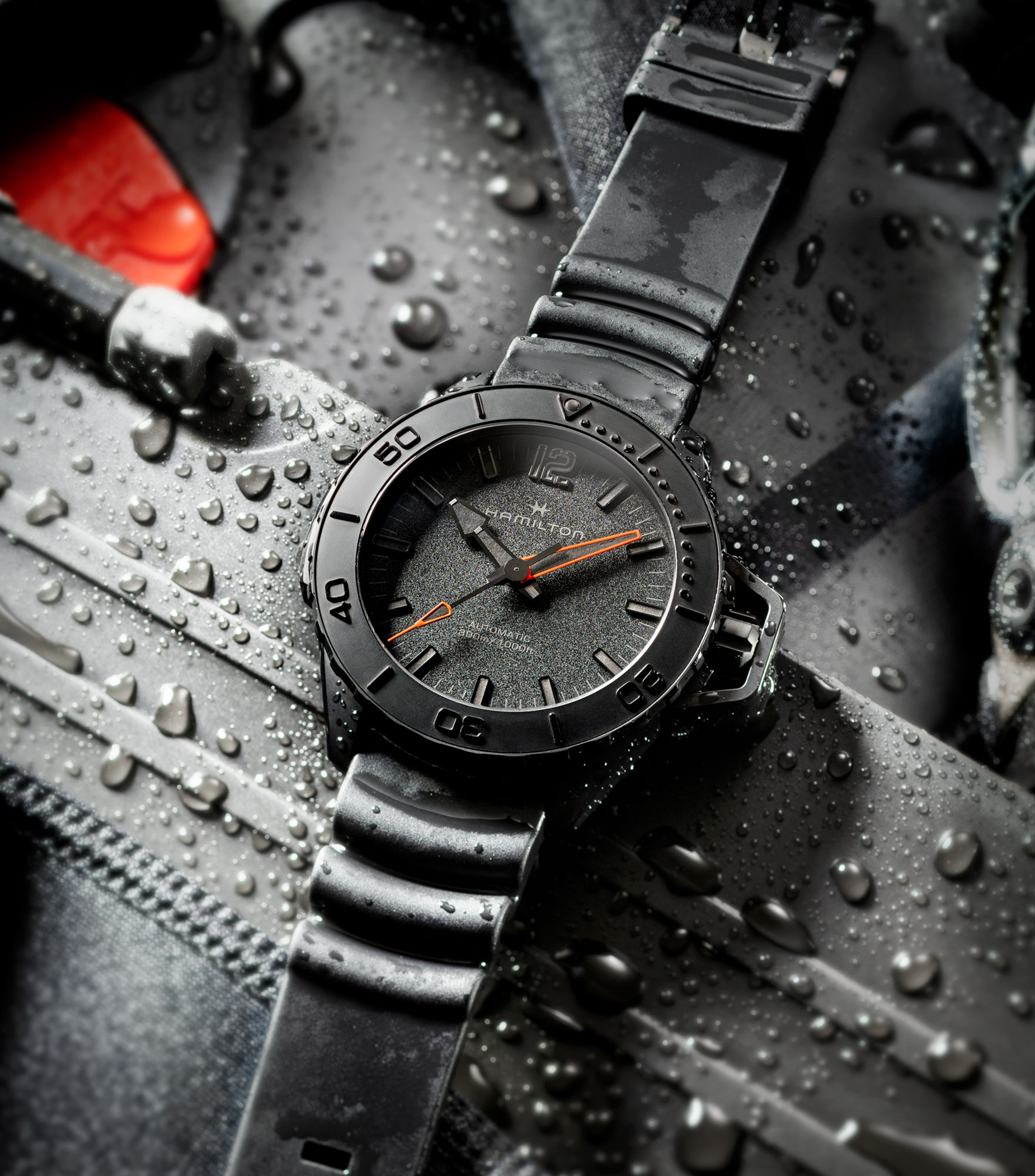 Reloj para Hombre Khaki Navy Frogman Deportivo Negro