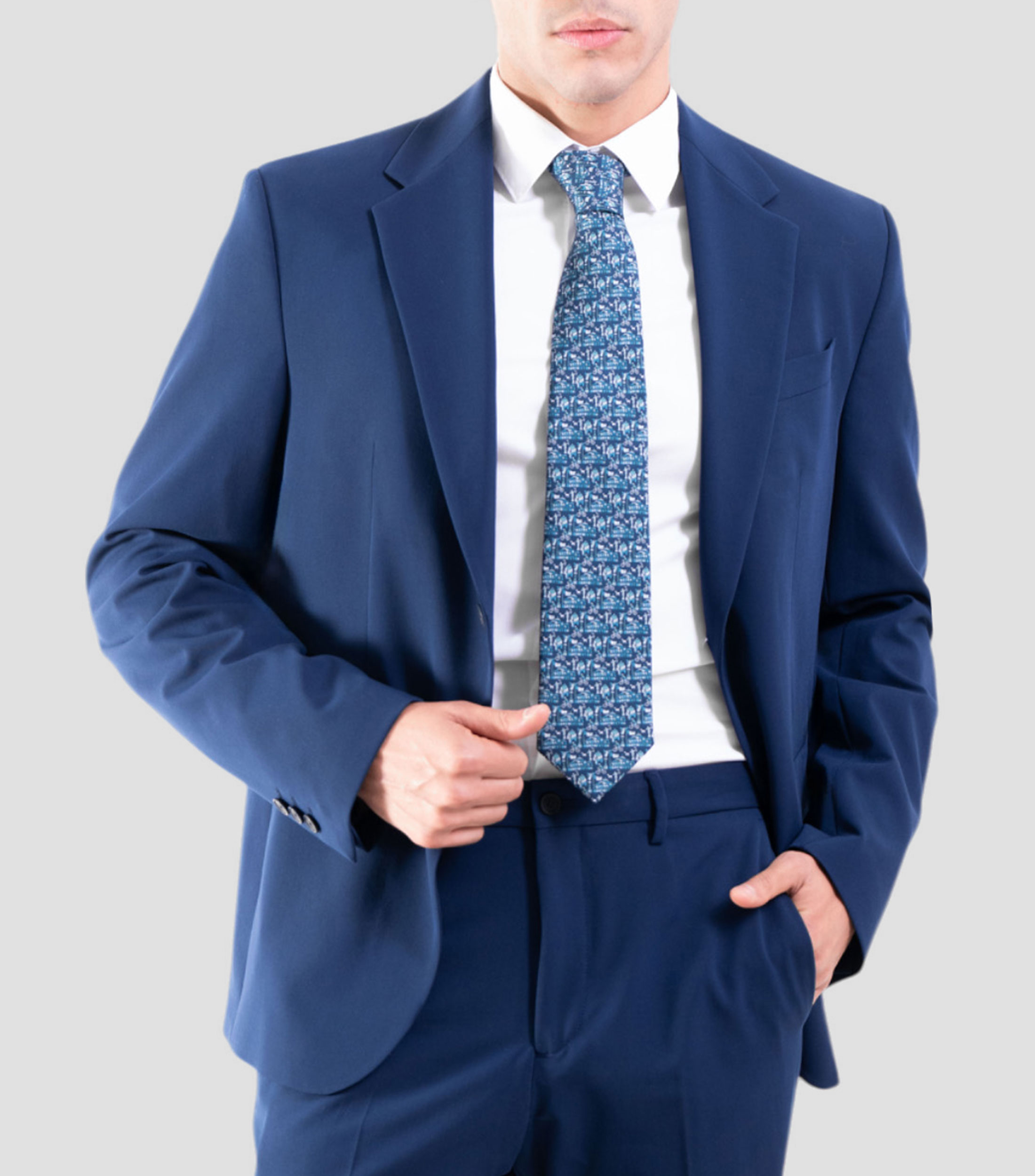 Corbata Mi Ciudad en seda multicolor