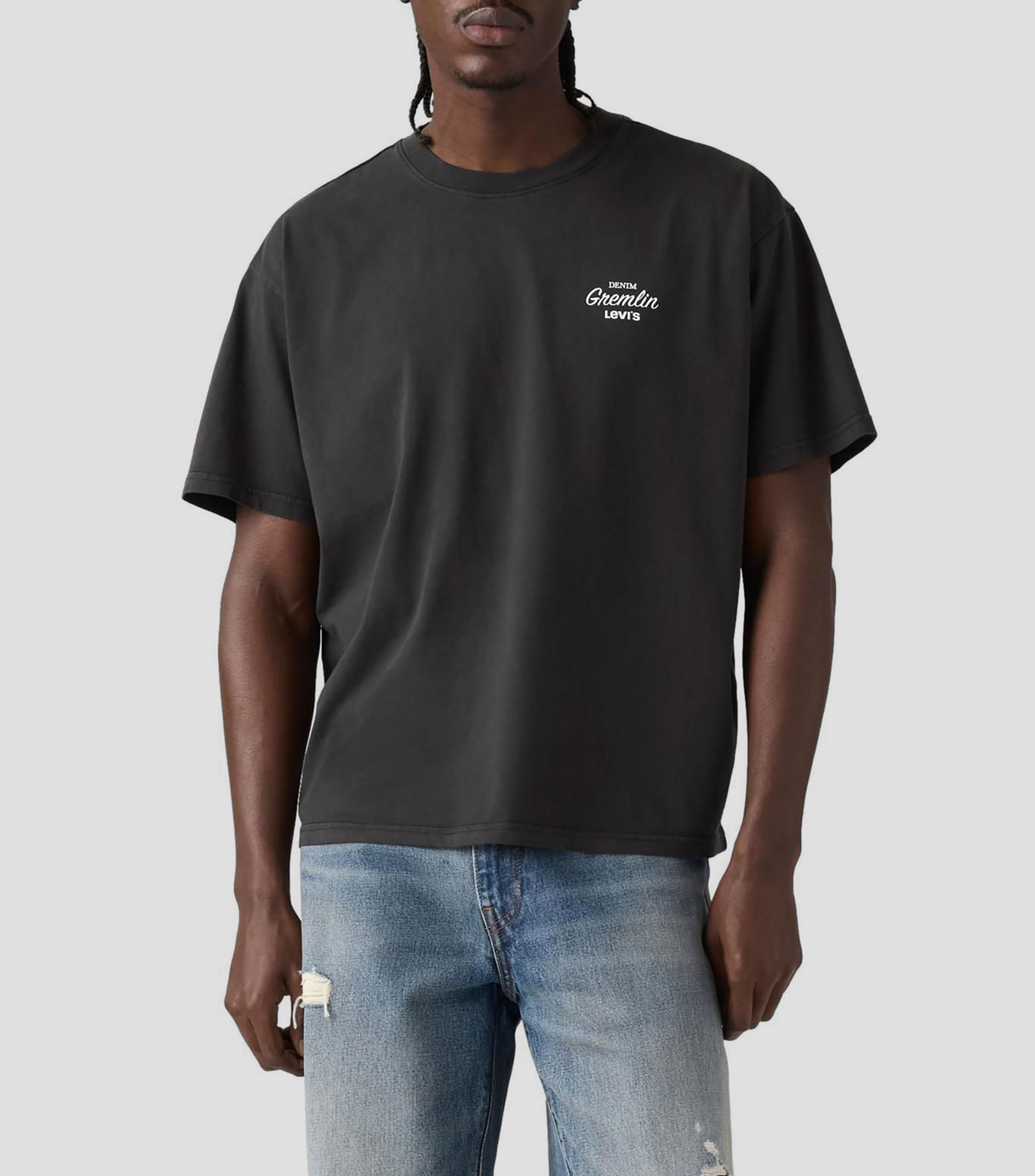 Playera de cuello redondo con manga corta estampada Hombre