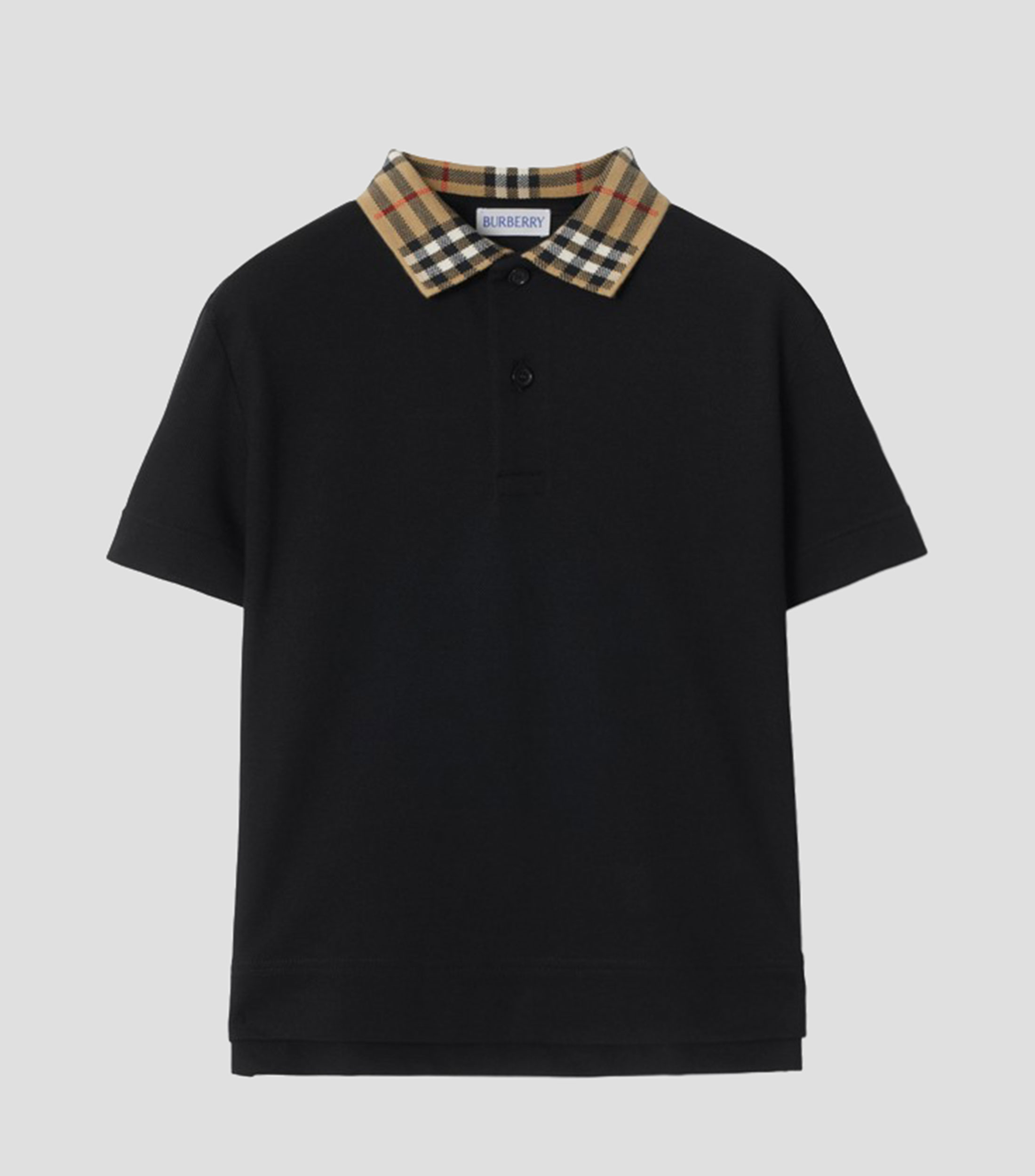 Playera Tipo Polo Manga Corta Cuadros Niño