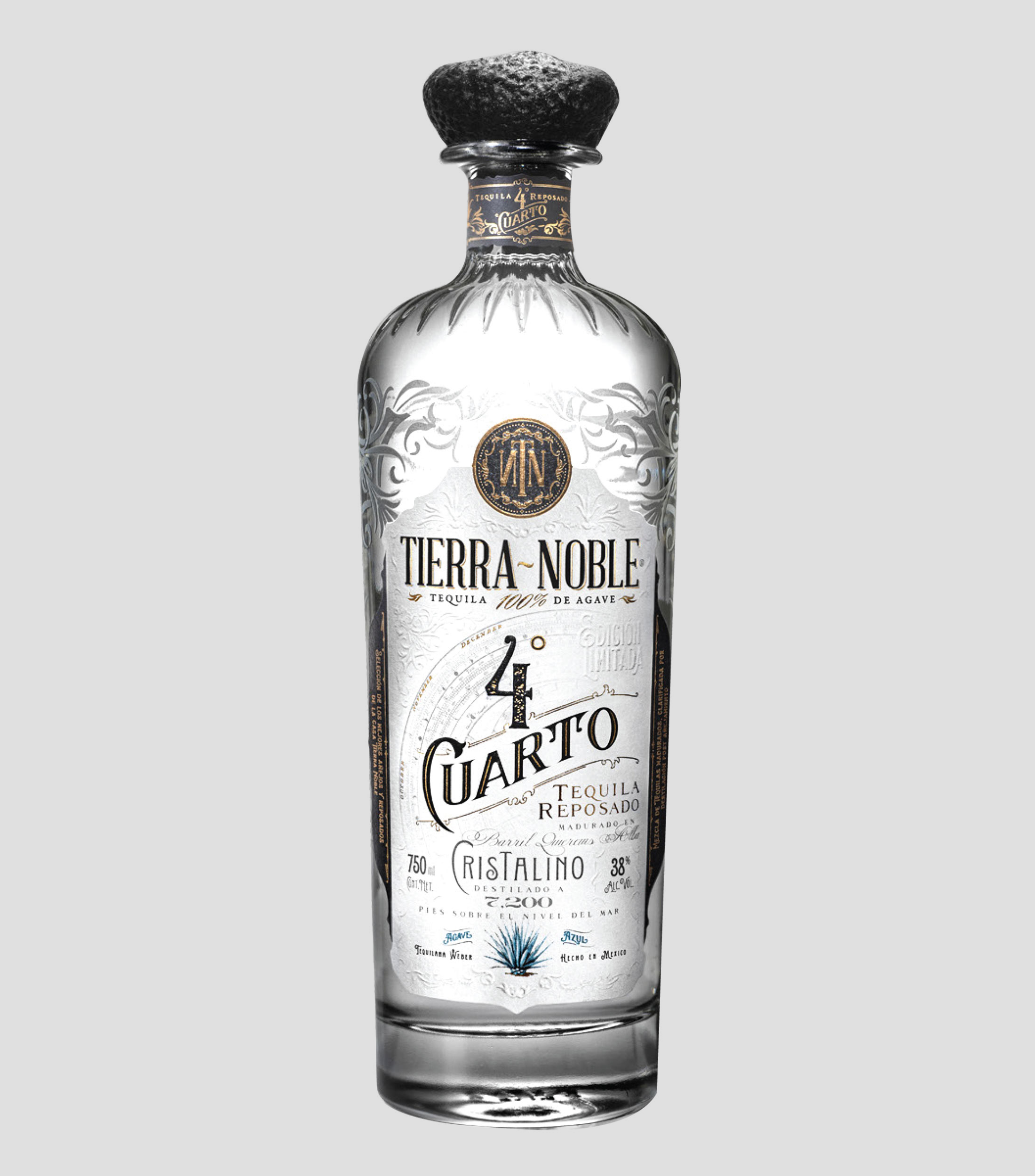Tequila Cristalino Reposado Tierra Noble Cuarto, 750 ml