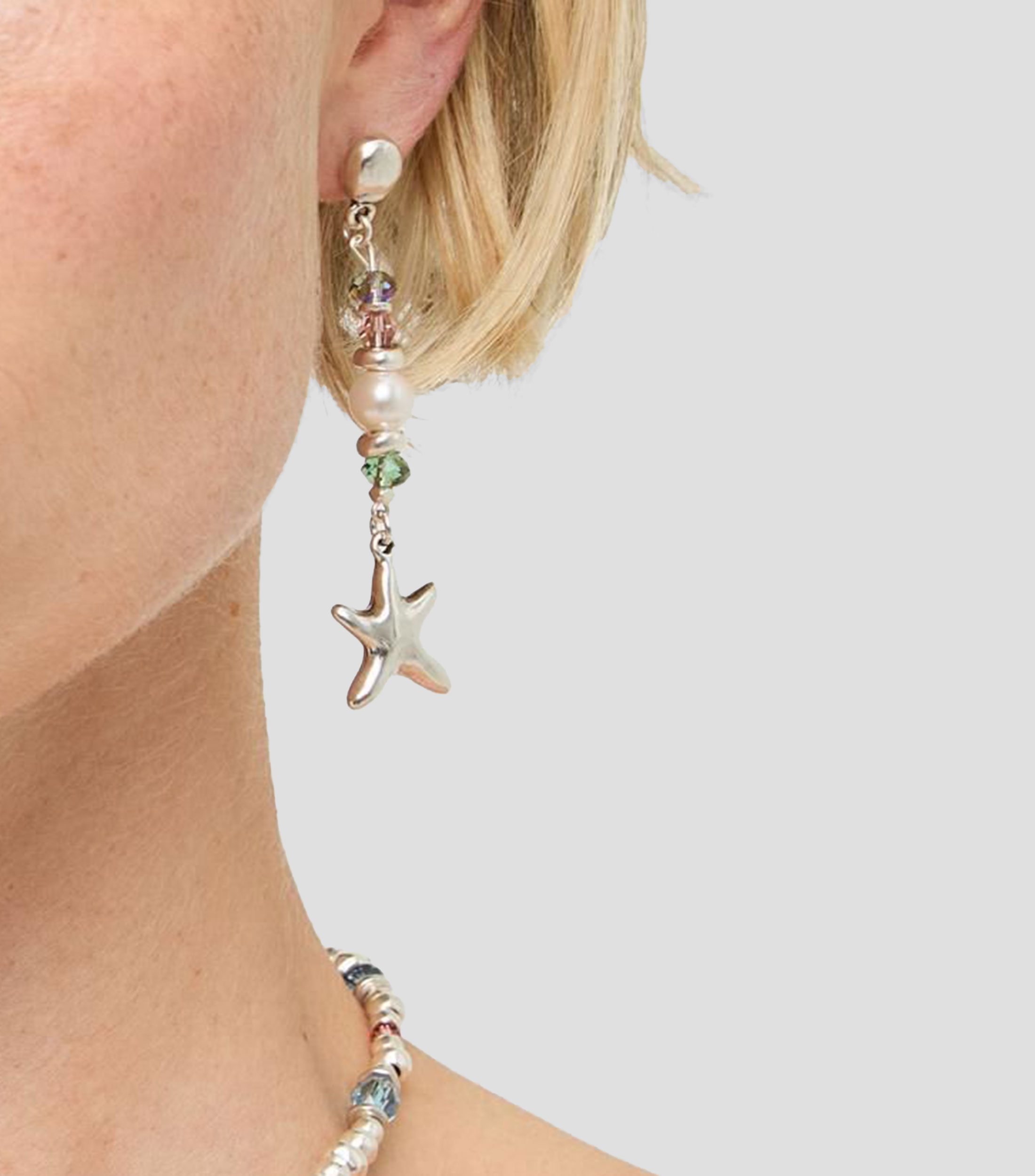 Aretes estrellas Arcadia con cristales Mujer