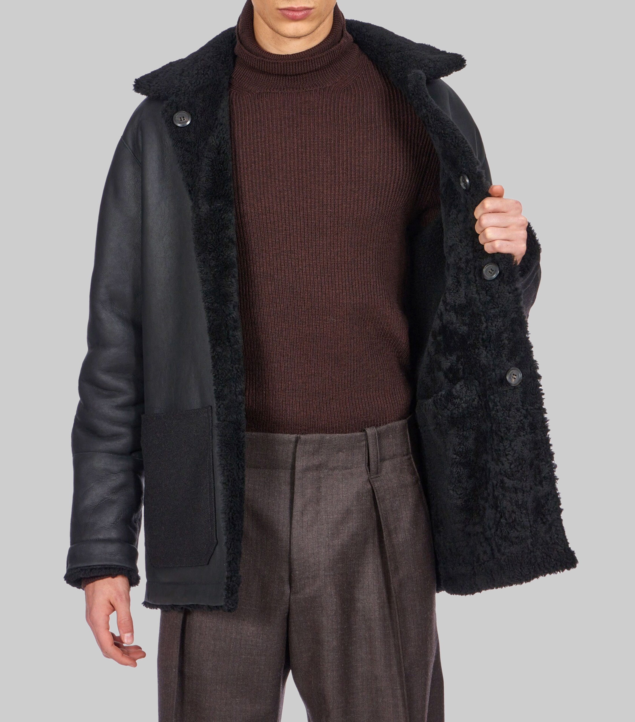 Chaqueta de Borrego Reversible Hombre
