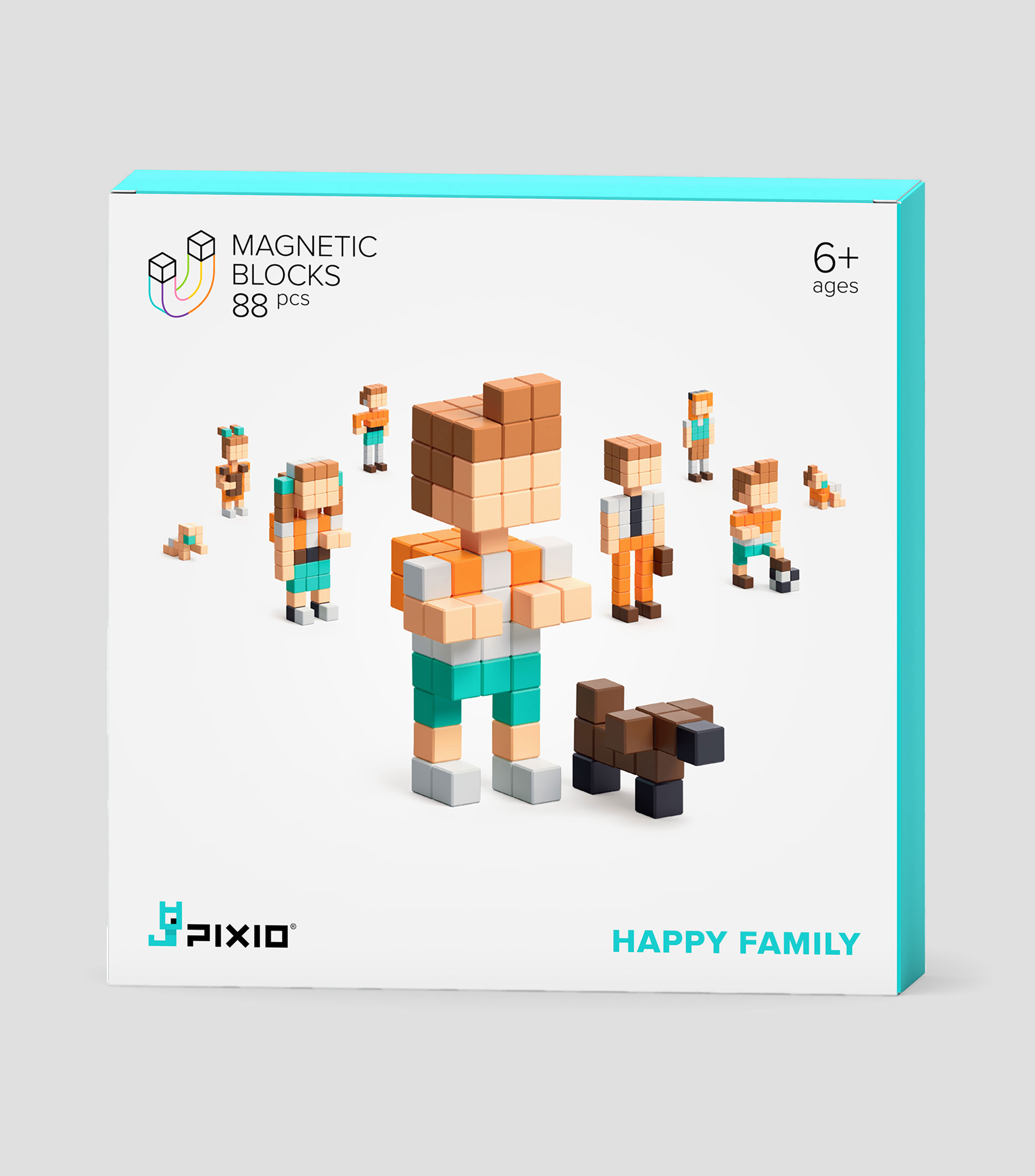 Playset Magnetic Blocks, Happy Family