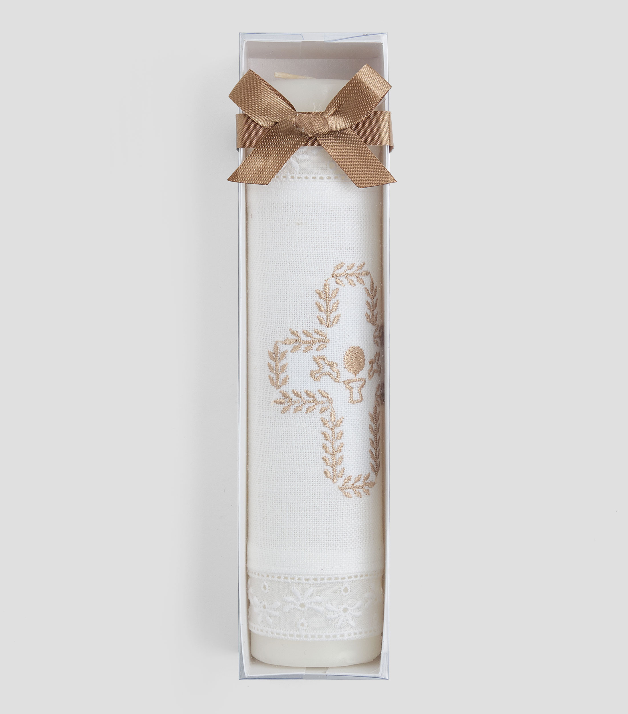 Vela para Primera Comunión beige