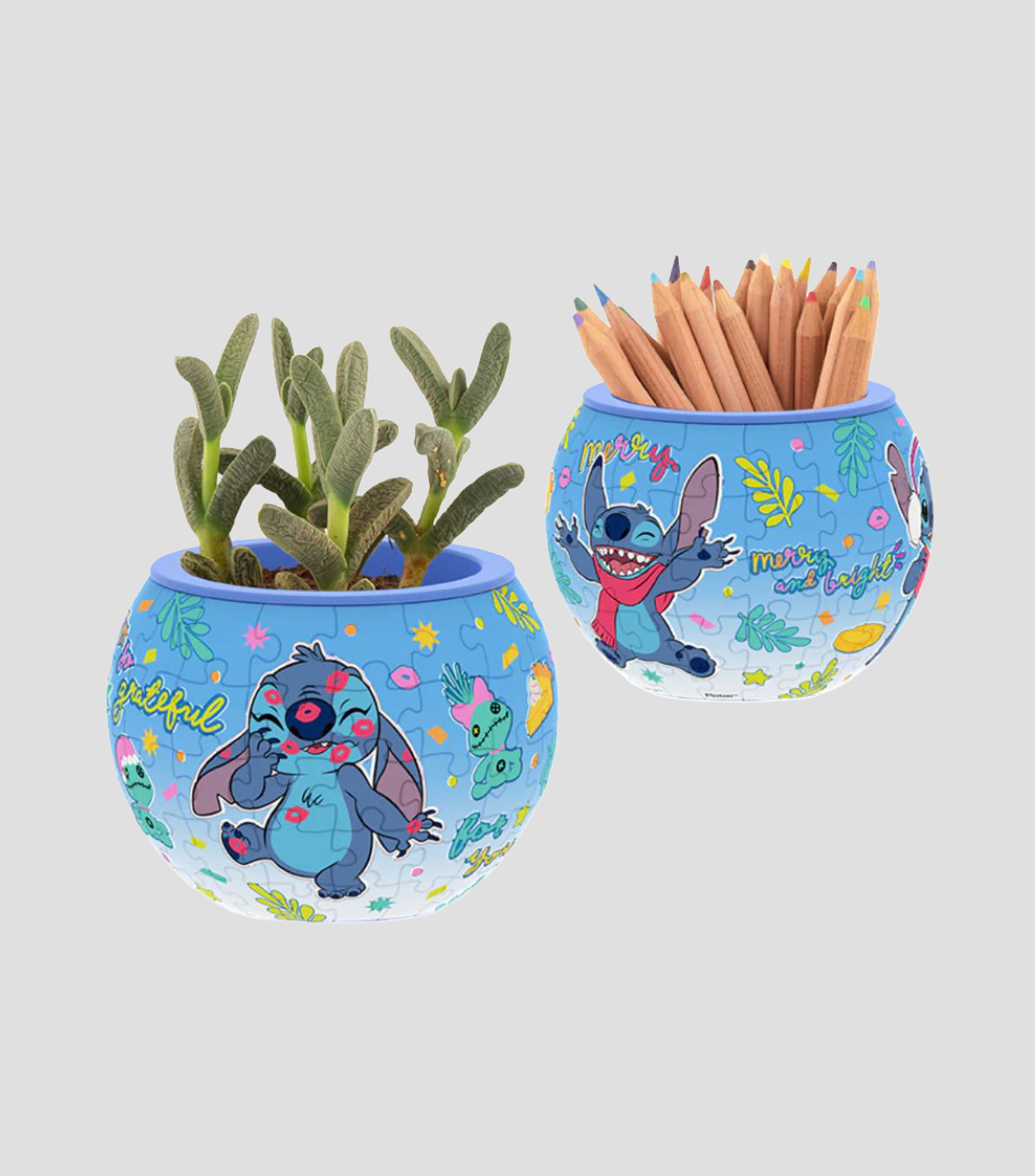Rompecabezas 3D Maceta, 80 piezas Stitch Bailando de plástico