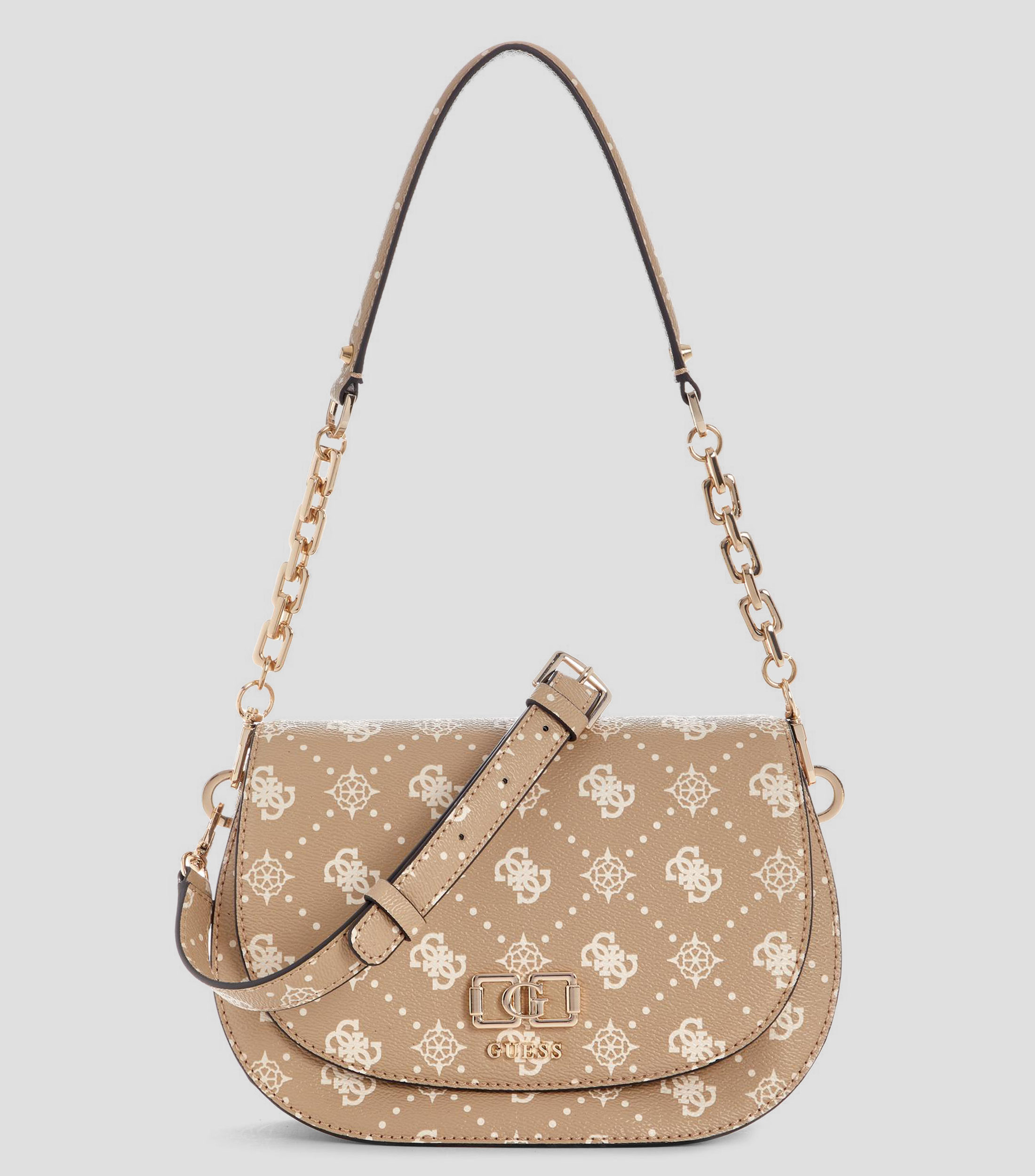 Bolsa shoulder beige Emelie estampado Mujer