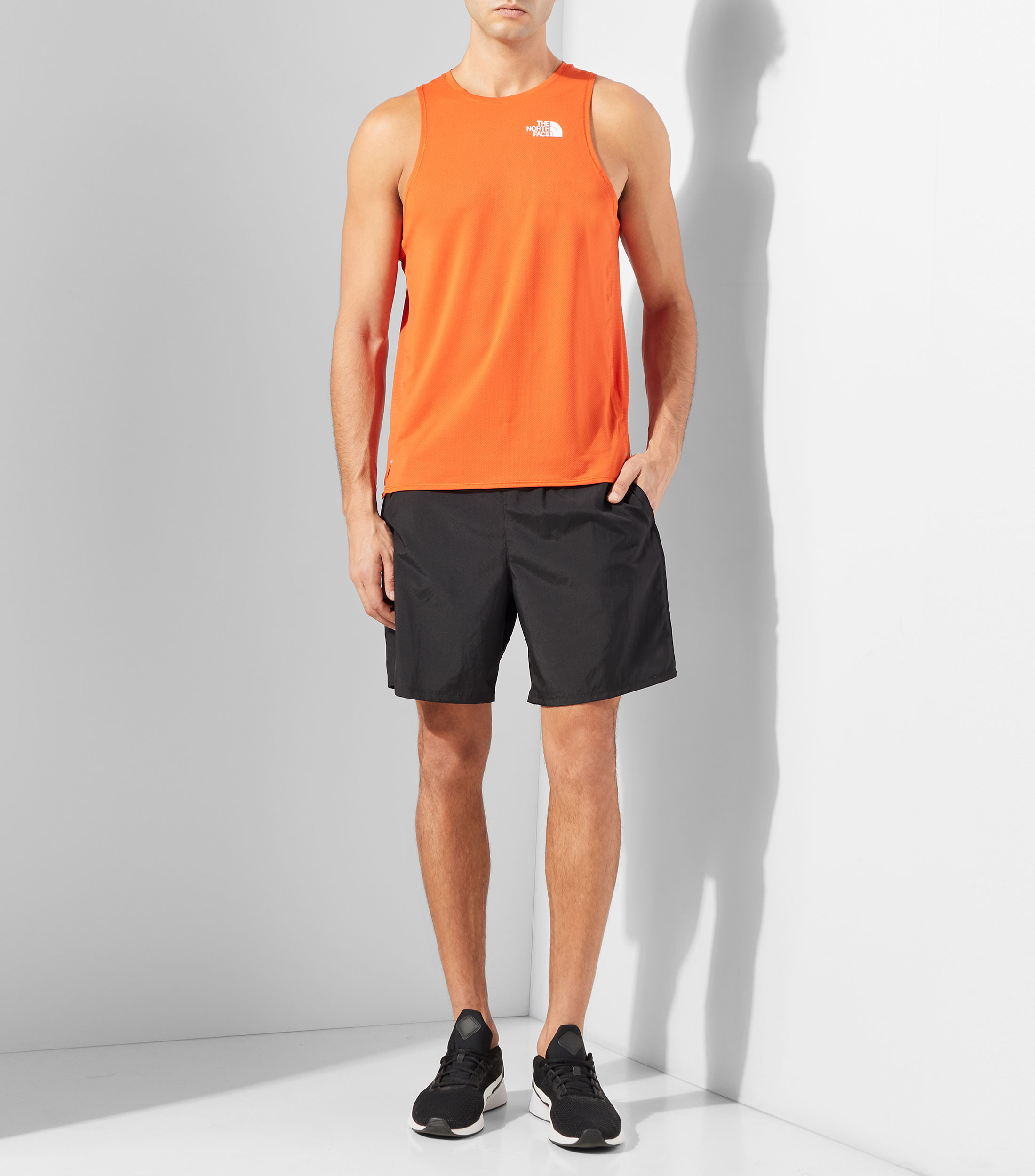 Playera para entrenamiento cuello redondo sin mangas microdiseño Summit High Hombre