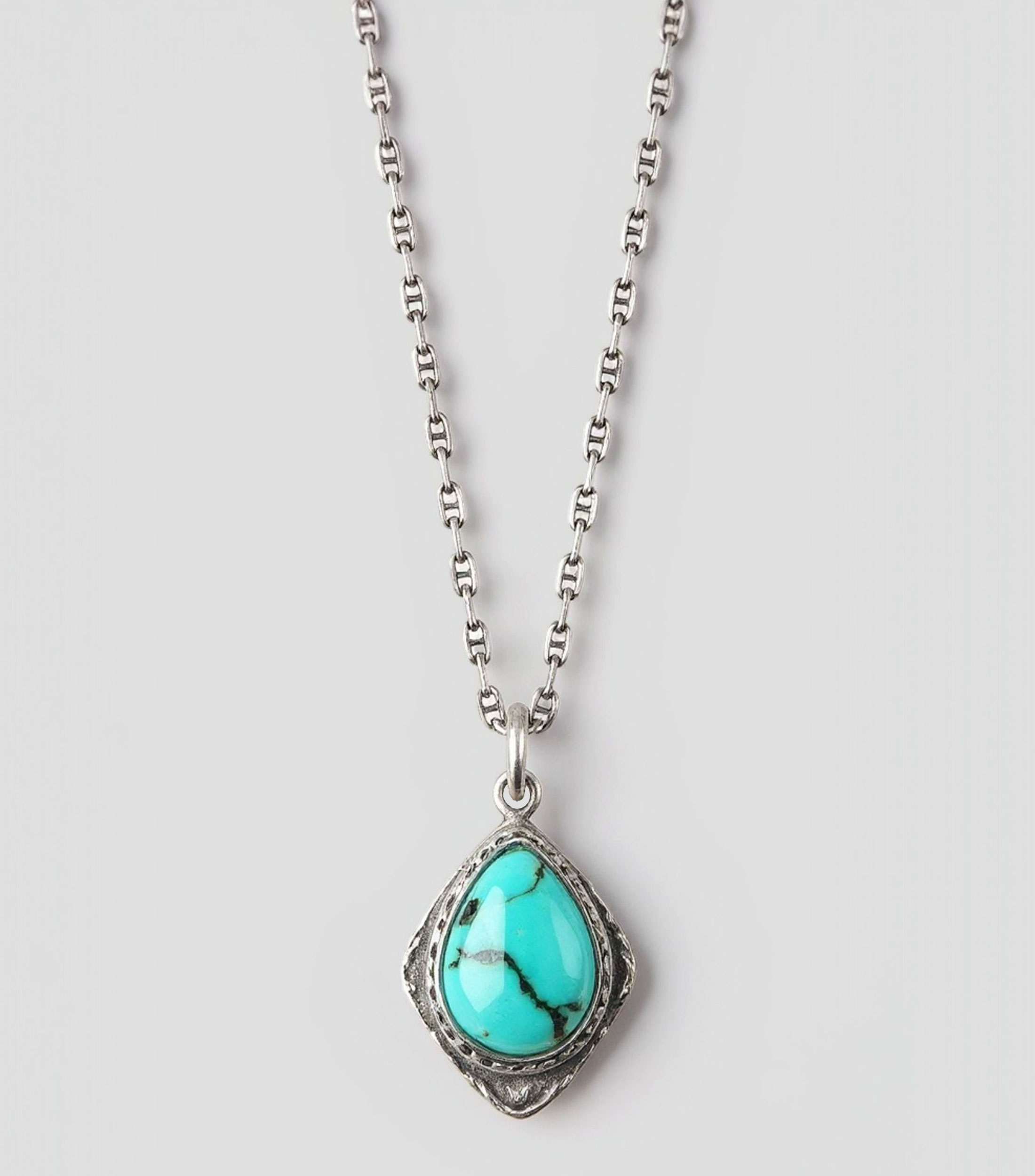 Collar en plata .925 turquesa Unisex