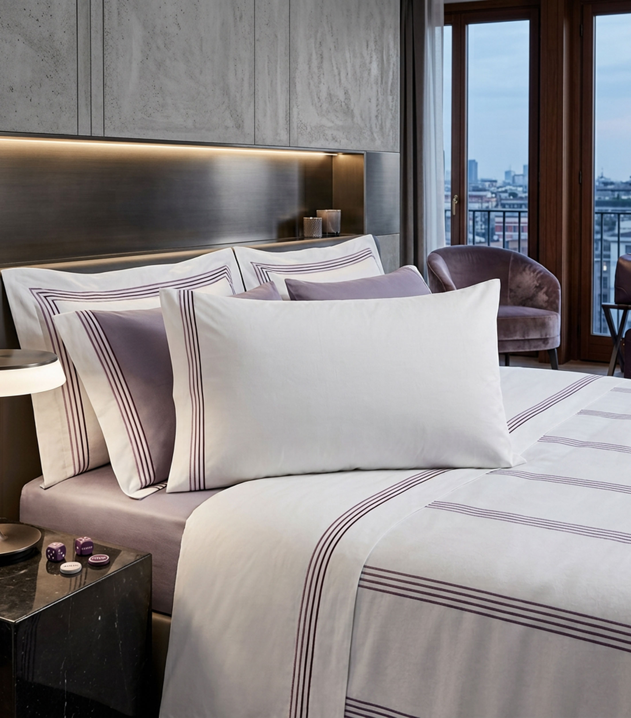 Juego de fundas para almohada king size en algodón Cruise