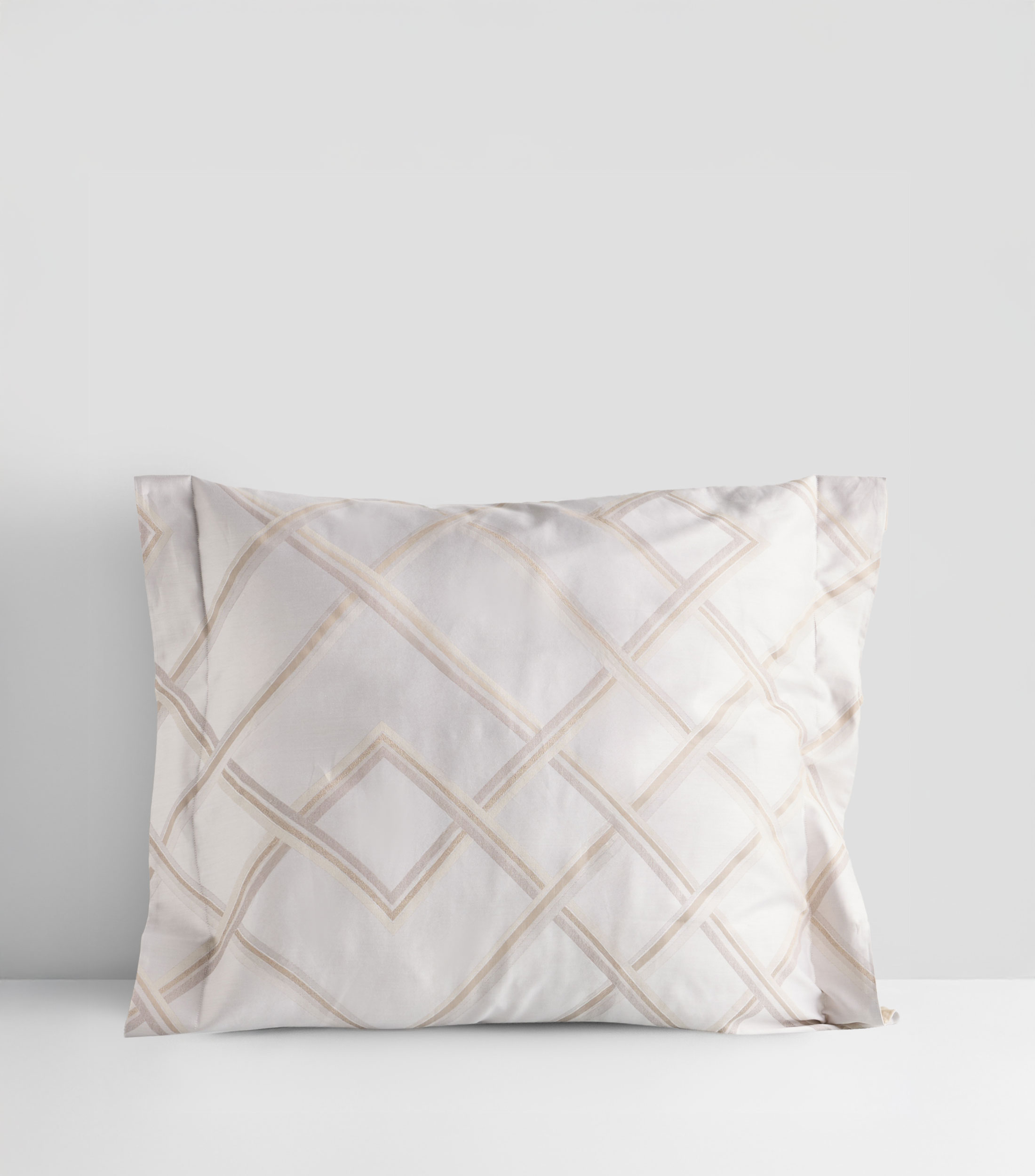 Funda para almohada en algodón Geometrics Arredo gris