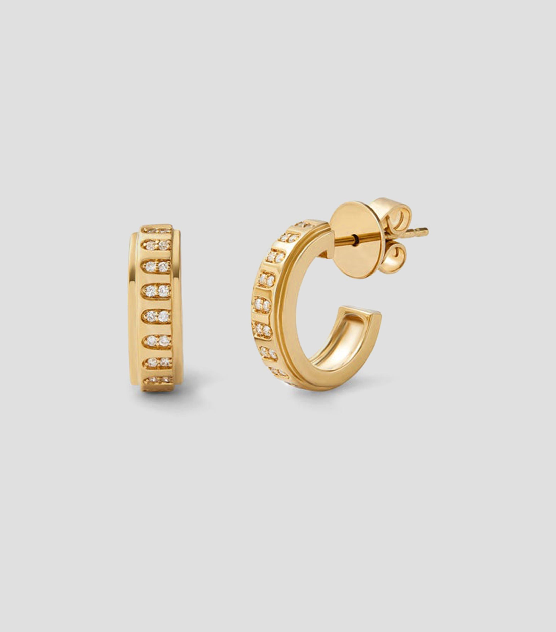 Pendientes en Oro de 18 Kilates con Diamante Mujer