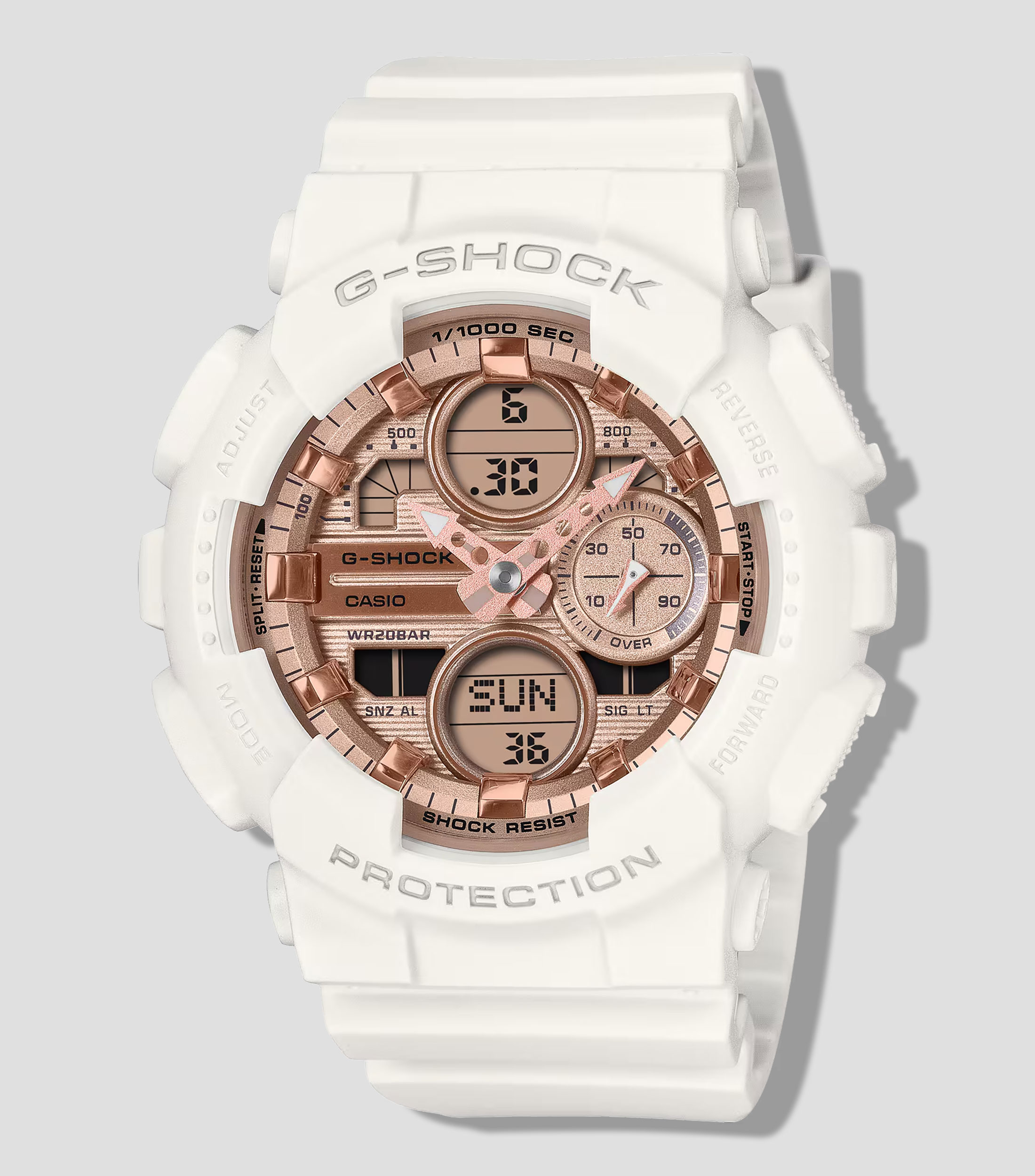 Reloj para Mujer G-SHOCK casual Oro Rosa, Blanco