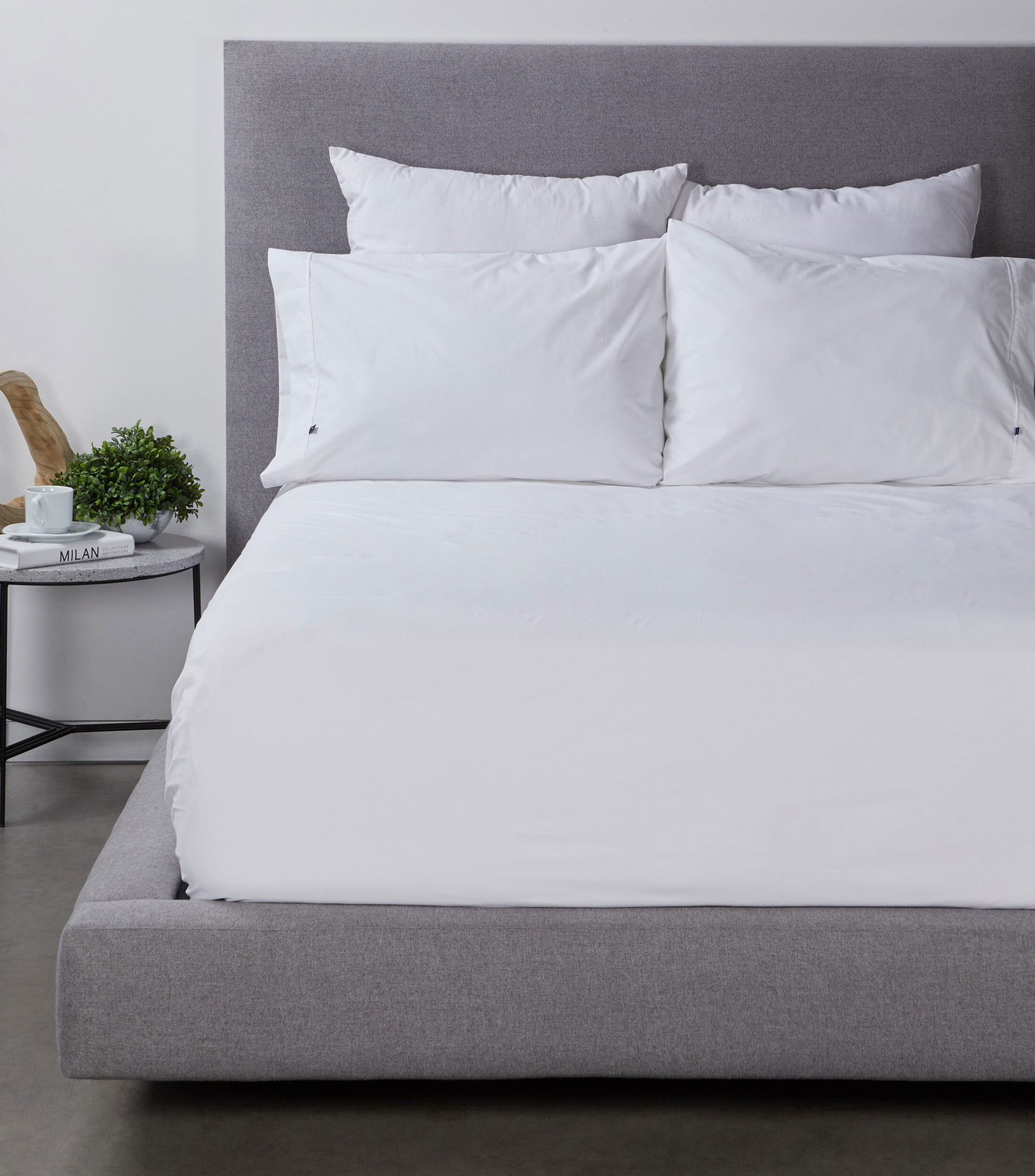 Juego de Sábanas Queen Size en algodón True, Blanco