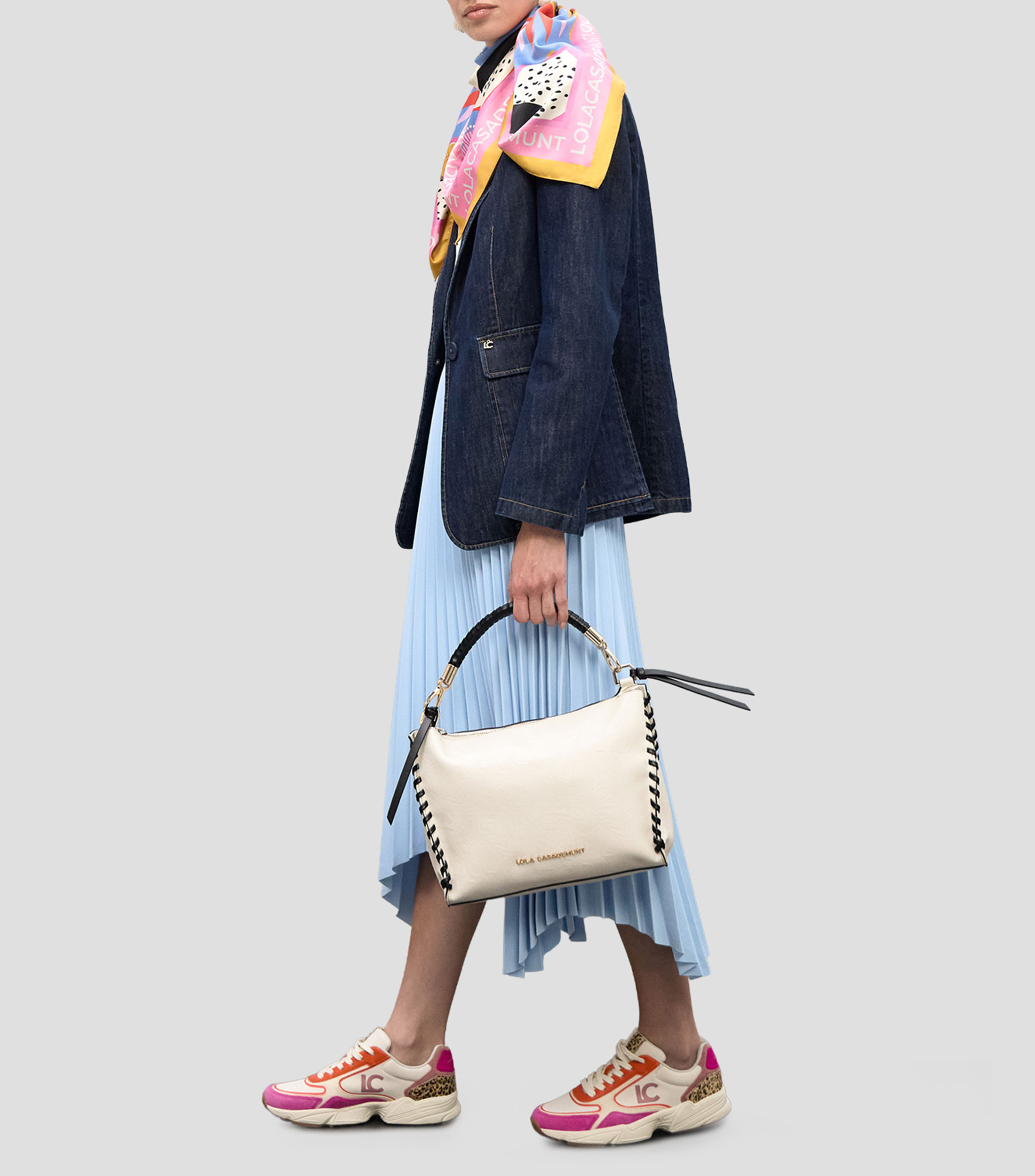 Bolsa crossbody blanca lisa Mujer
