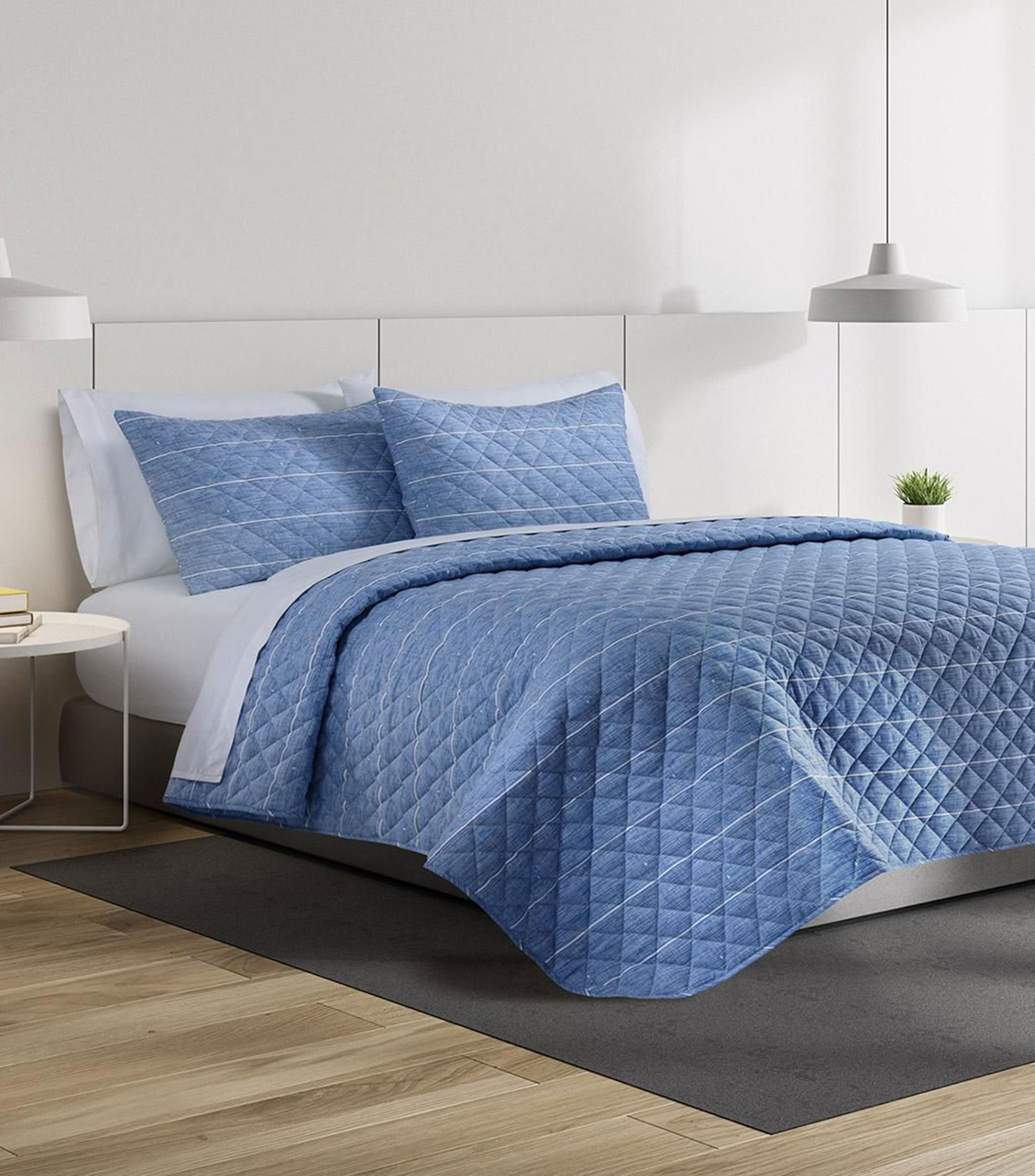 Juego de colcha king size Hudson azul