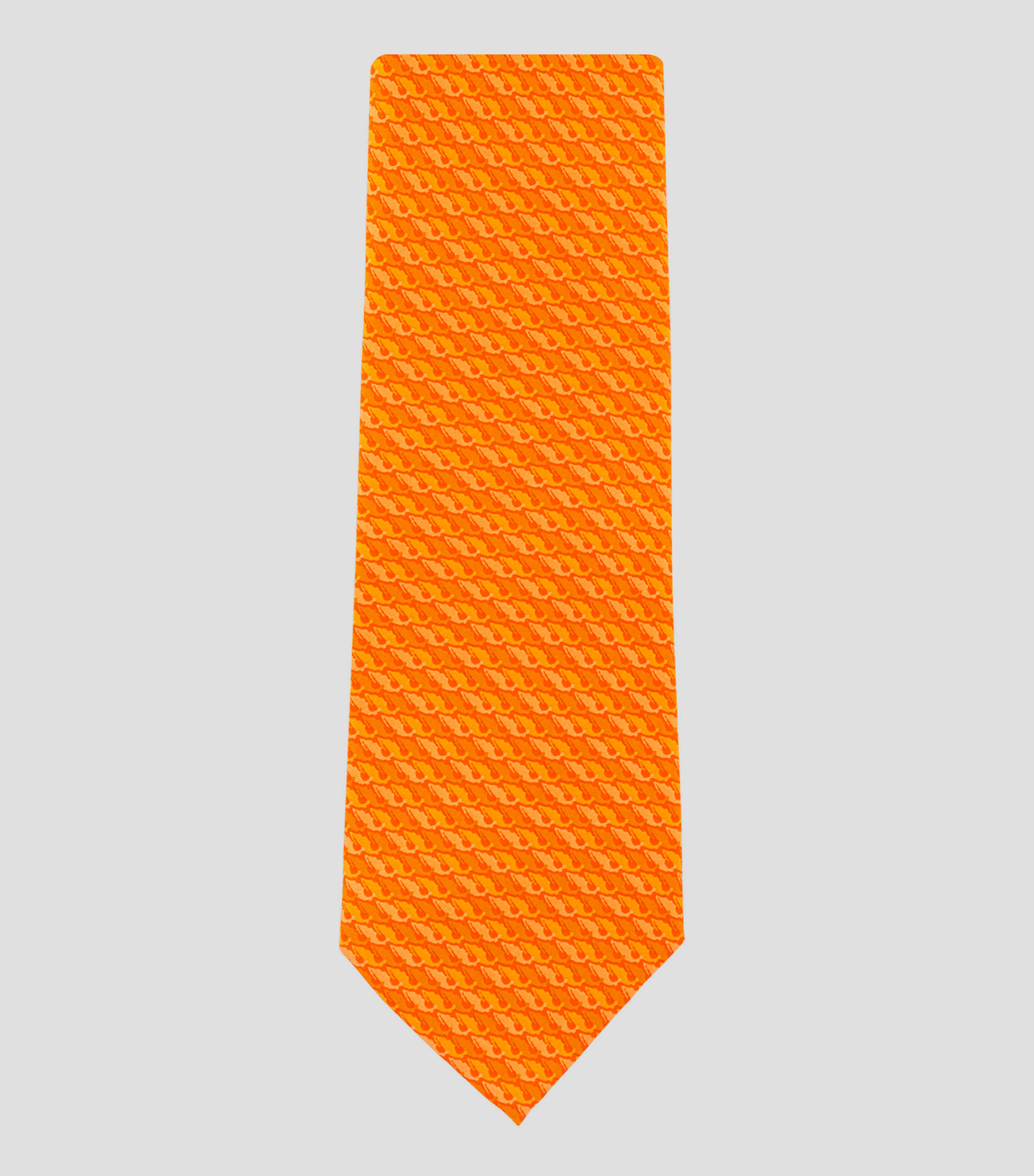 Corbata ancha de seda naranja