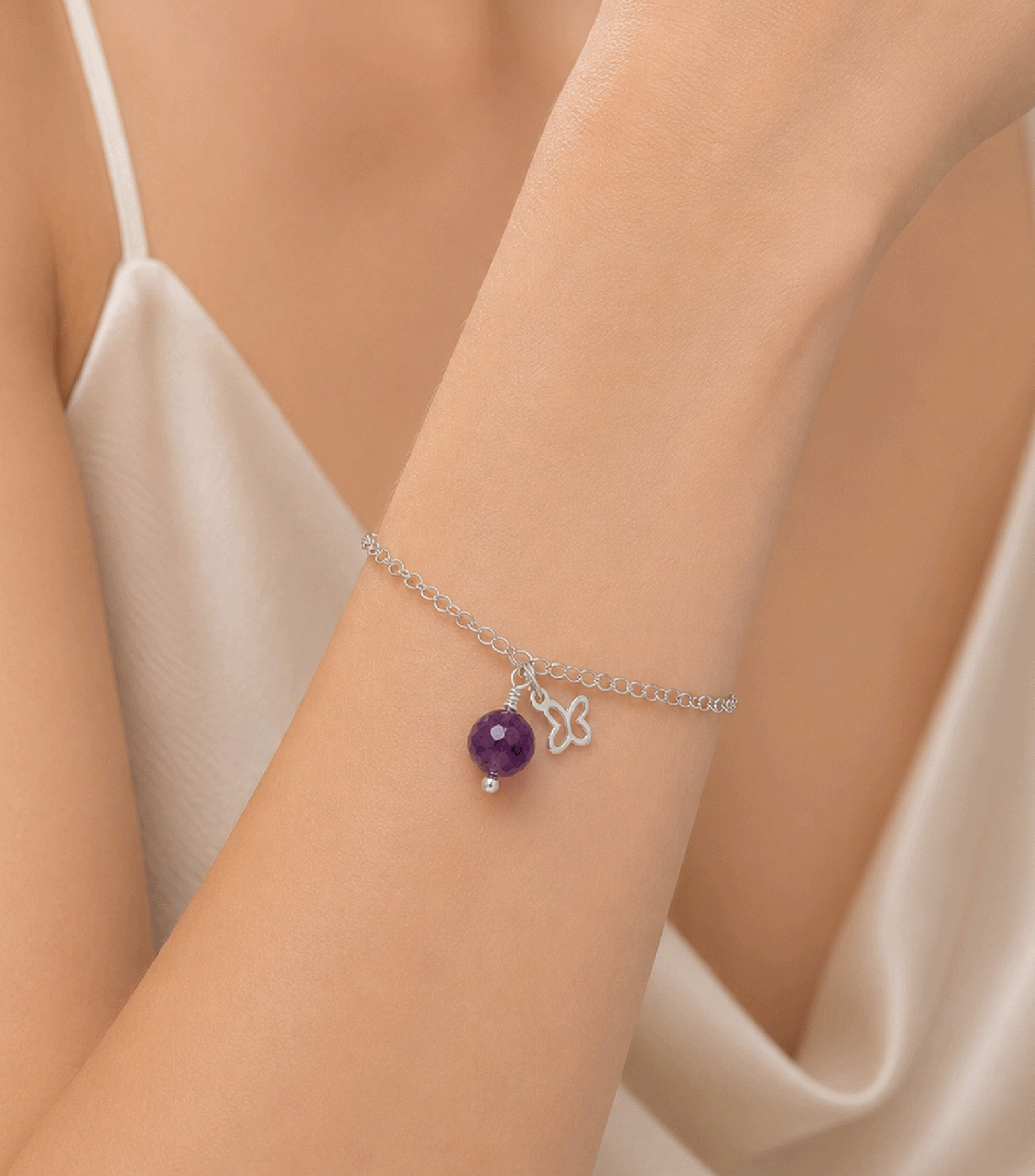 Pulsera en Plata .925 Mariposa Mujer