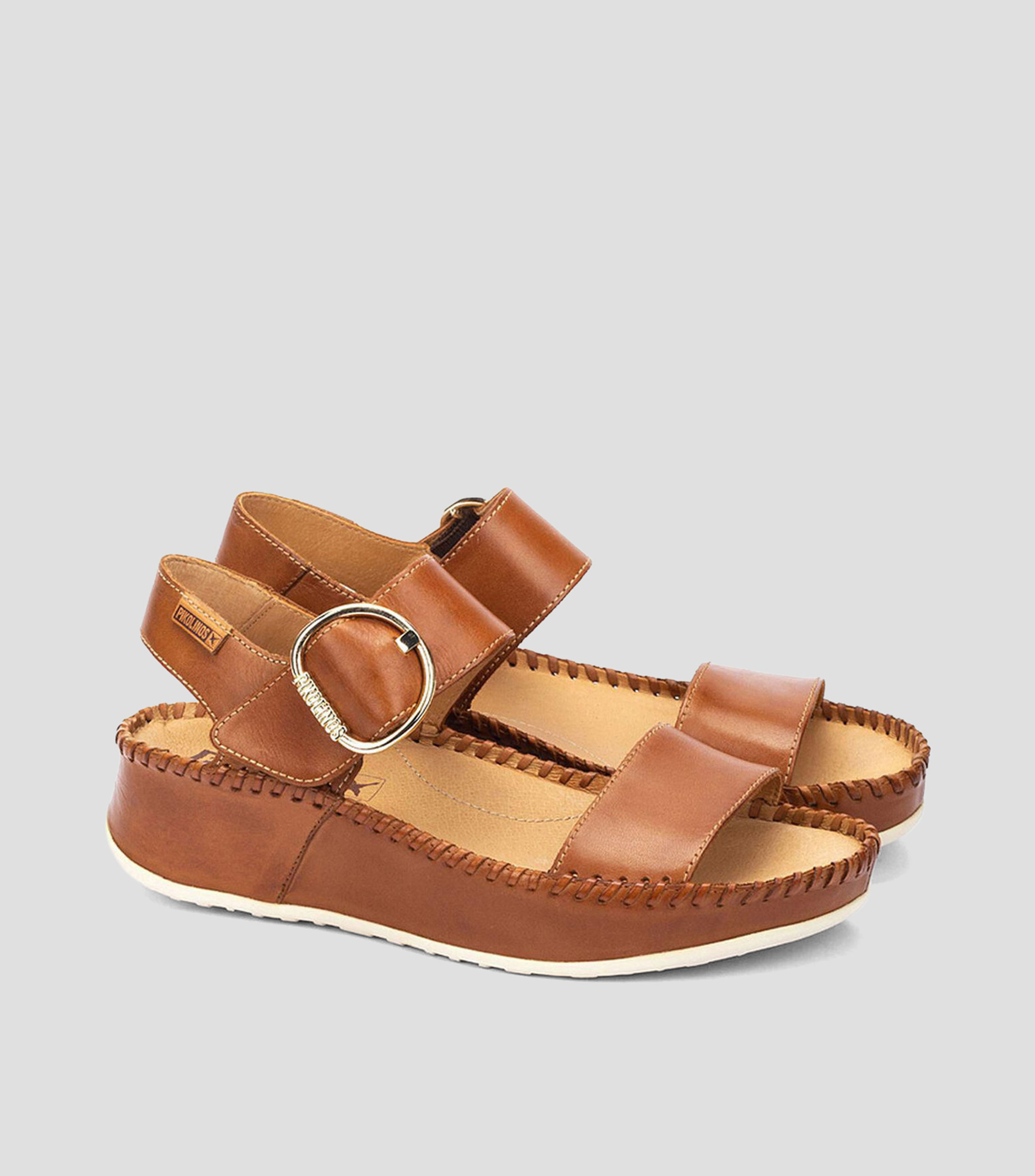 Sandalias con tacón bajo de cuña Marina Mujer