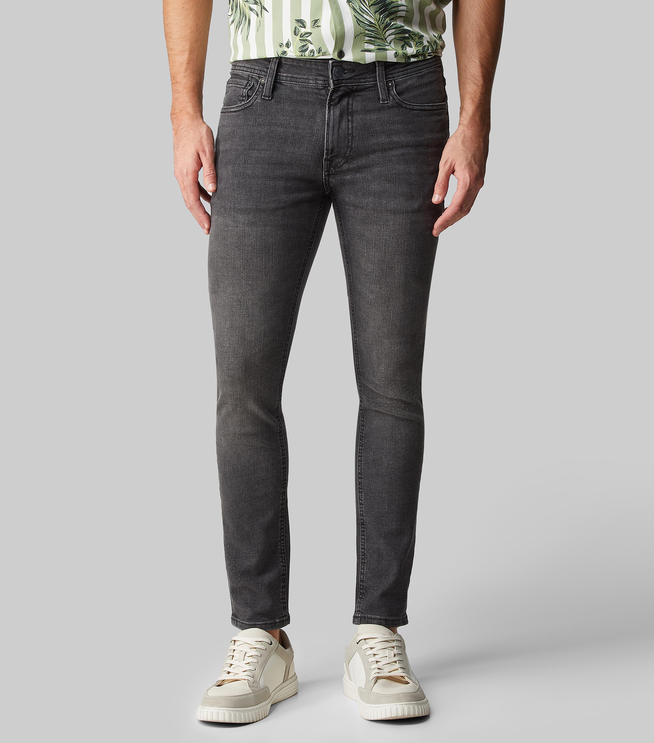 Vaqueros Jack & Jones Hombre - Corte Slim Fit Elástico, Composición 77% Algodón, 22% Poliéster, 1% Elastano