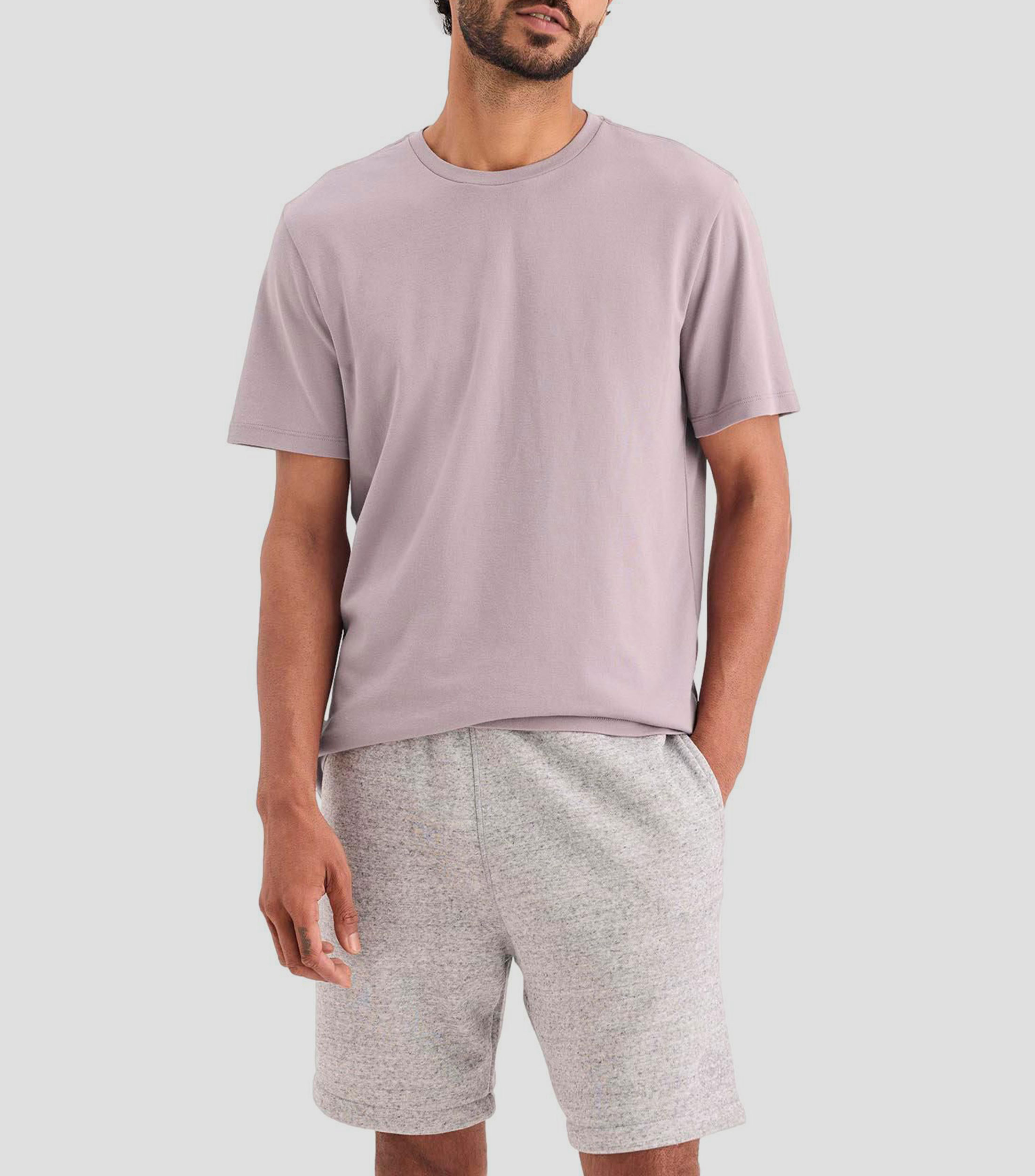 Playera cuello redondo manga corta lisa Hombre