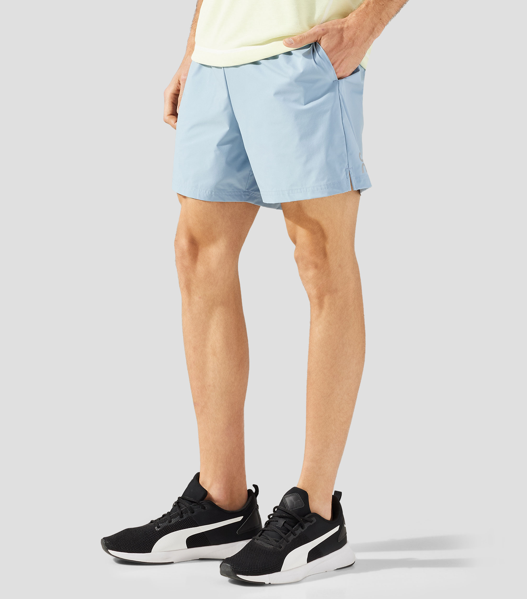 Short de entrenamiento liso Hombre