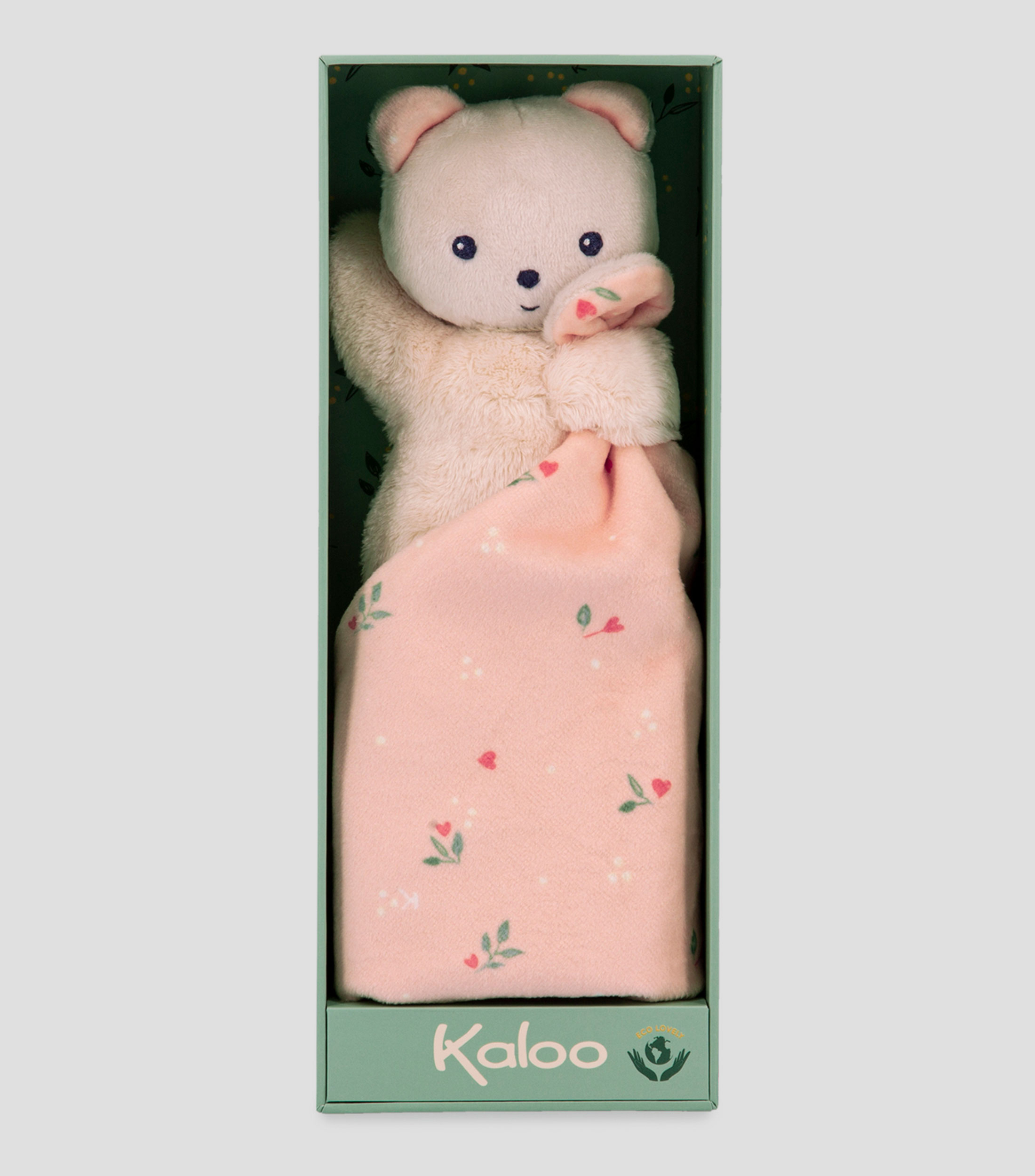 Peluche Mantita con Oso Hojas de Amor