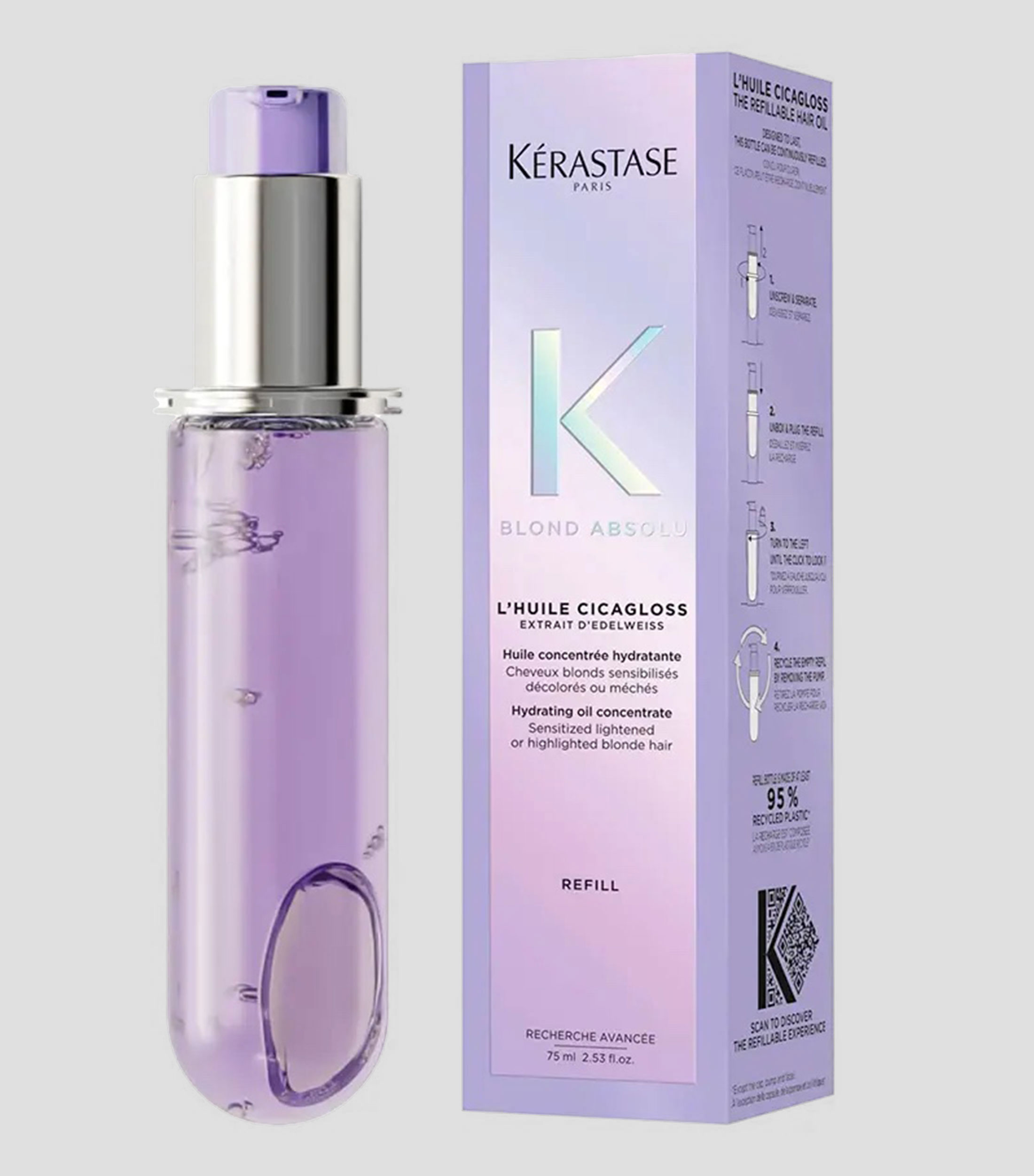 Aceite Capilar para Cabello Rubio, 75 ml