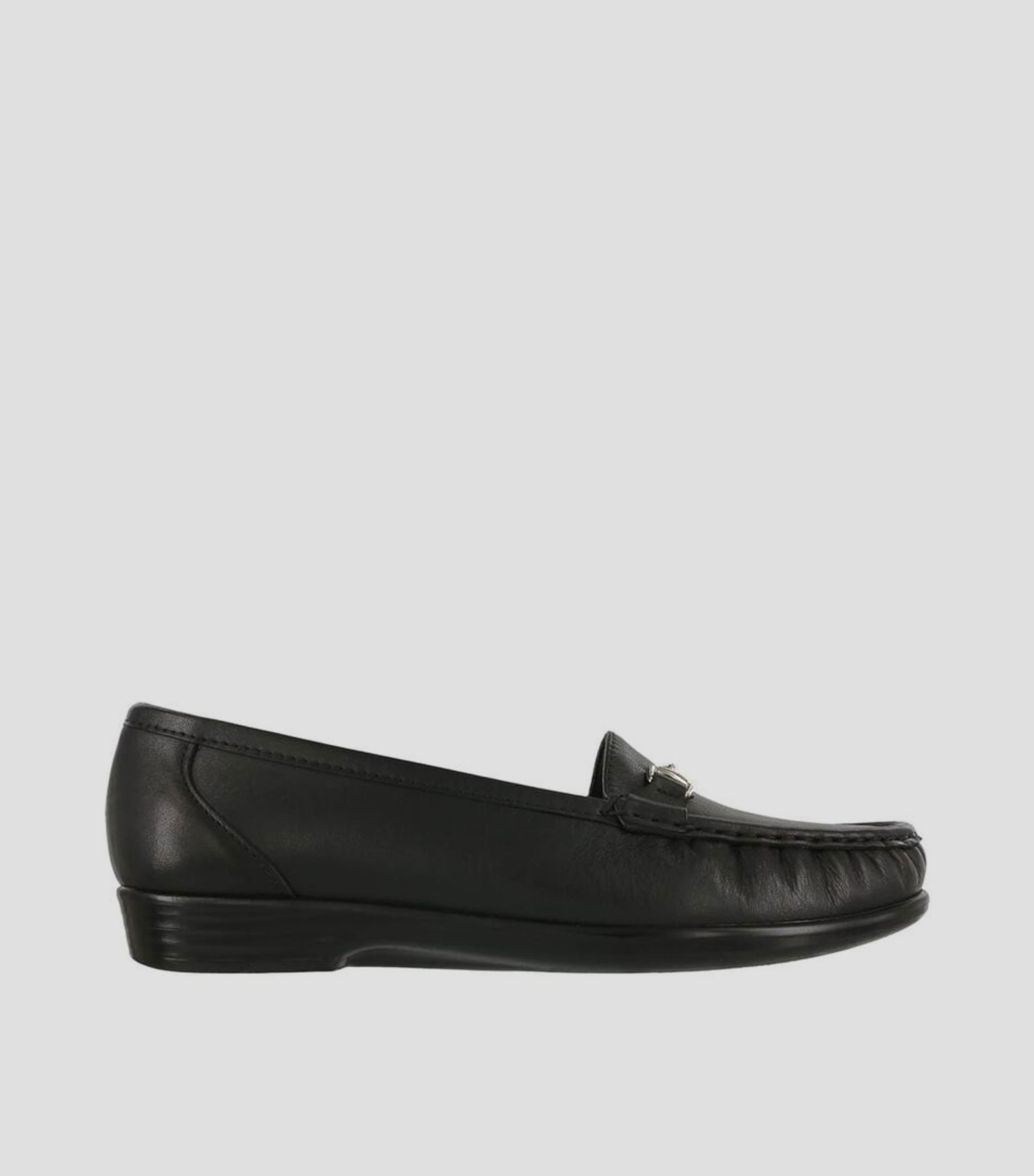 Mocasines en Piel con Tacón Bajo Media Luna Mujer