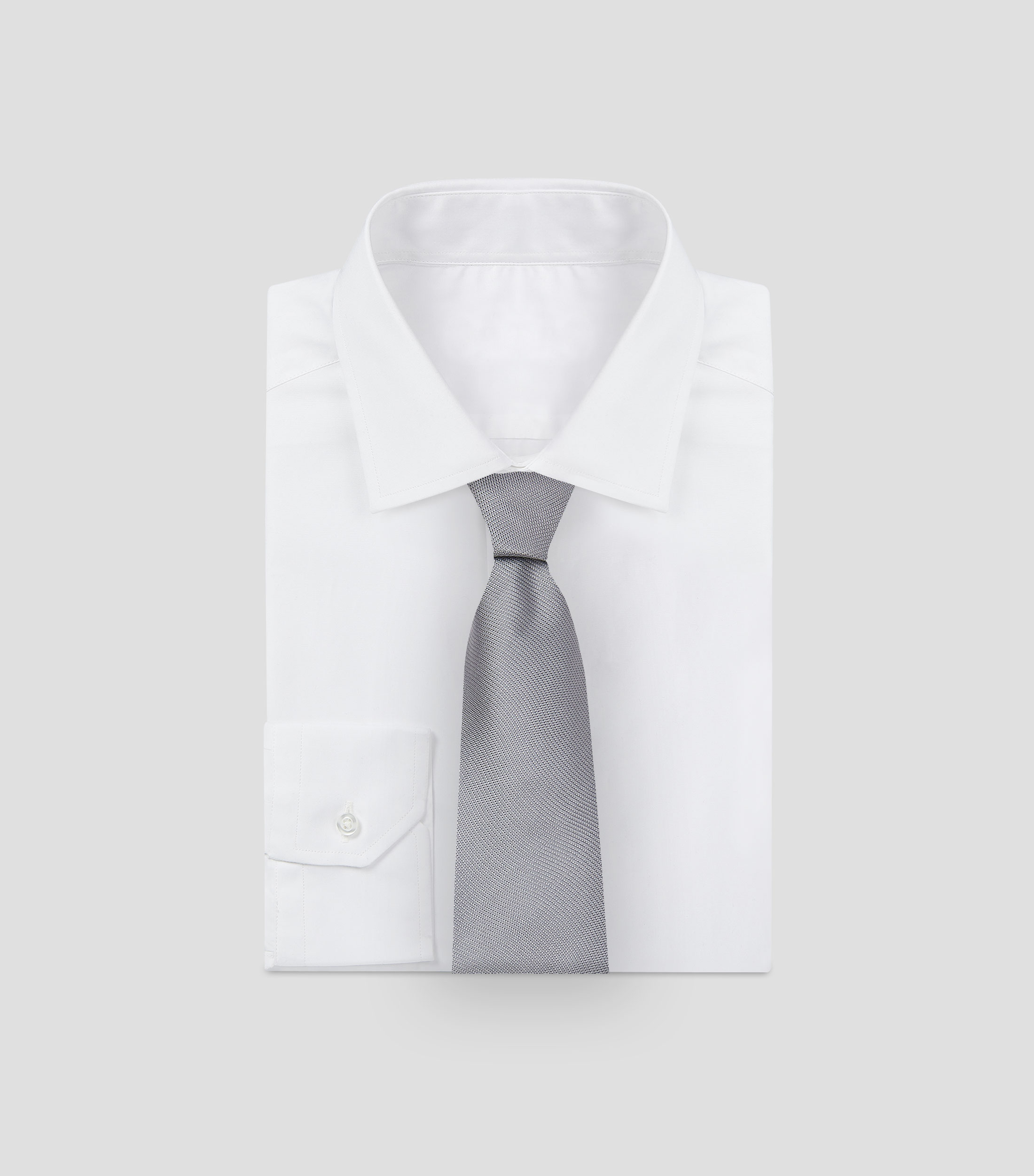 Corbata ancha de seda lisa en tejido jacquard