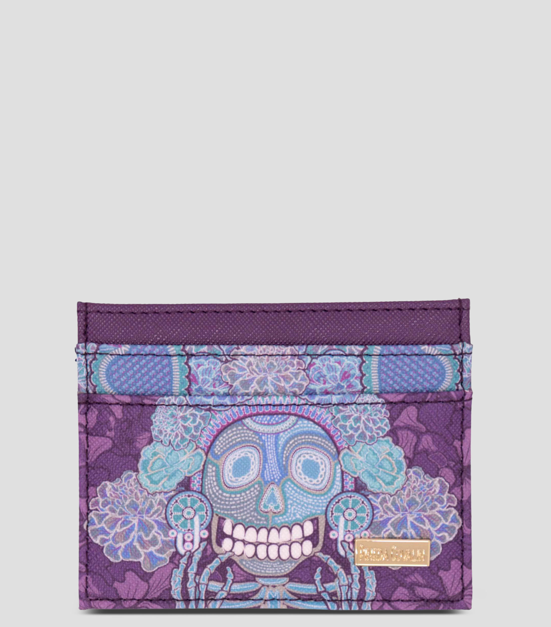 Tarjetero con estampado Día de Muertos Catrina Mujer