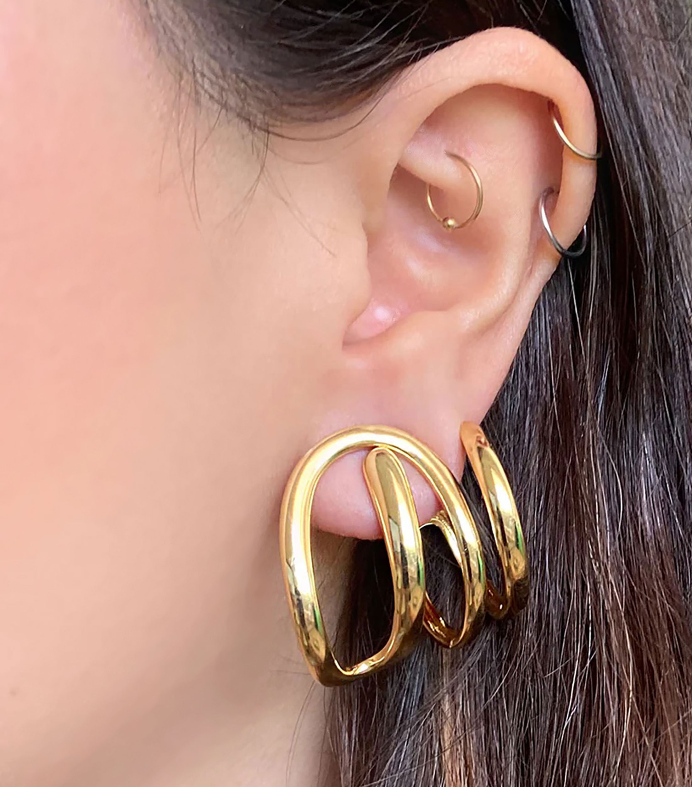 Aretes en espiral Mujer