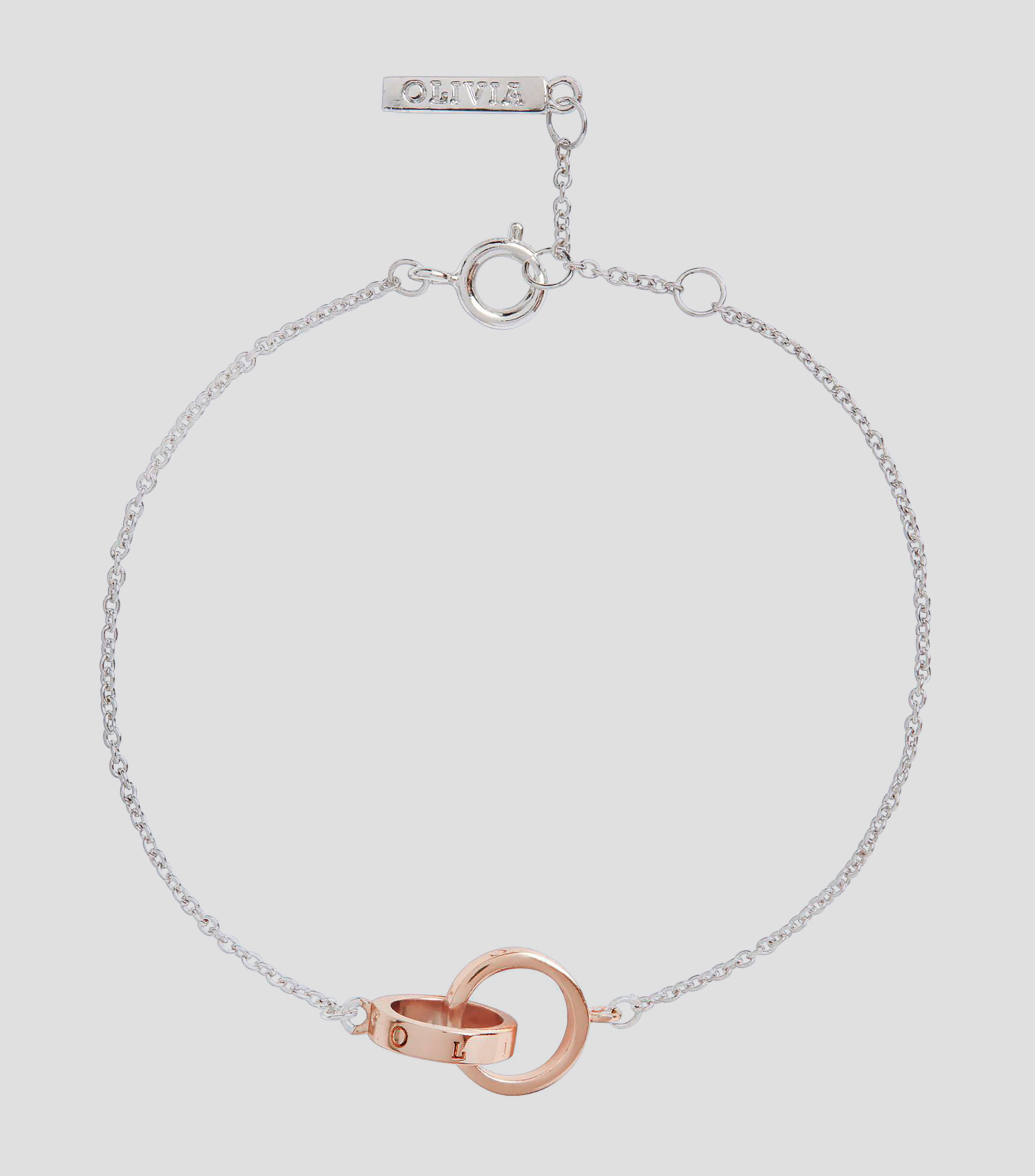 Pulsera con dije de aros entrelazados Classics Mujer